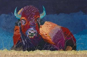 Virginia Primozic - 

Gallup, New Mexico. 
"Prairie King" 
Paper on canvas
36 x 24 in