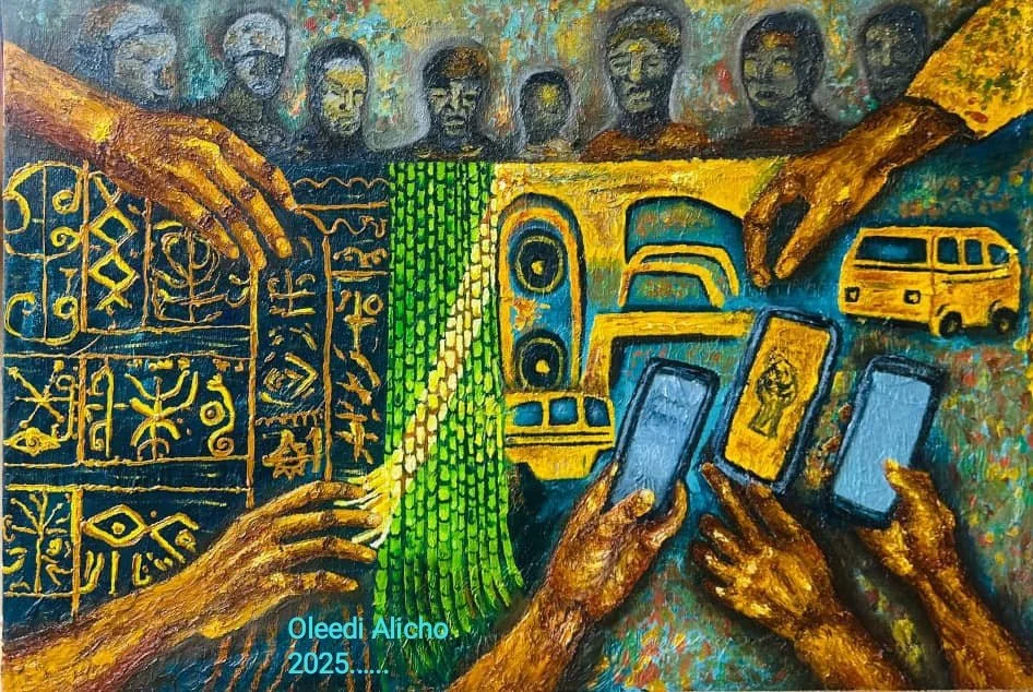 Alicho maryjane Oleedi

"Hands of transformation" 
Oil on canvas, impasto
24 x 36 in