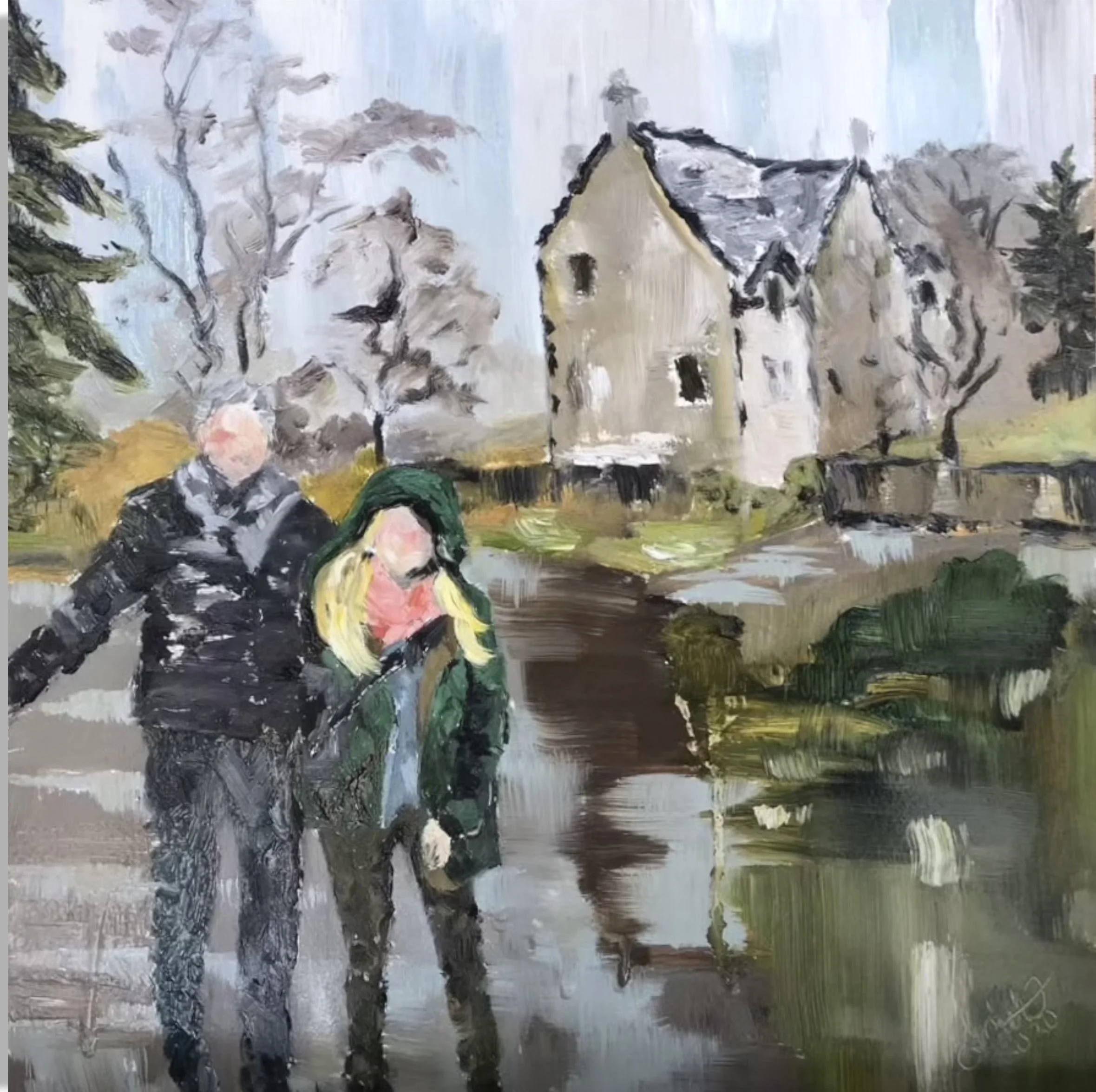 "Ireland Holiday" 31 cm x 31 cm, oil on canvas board