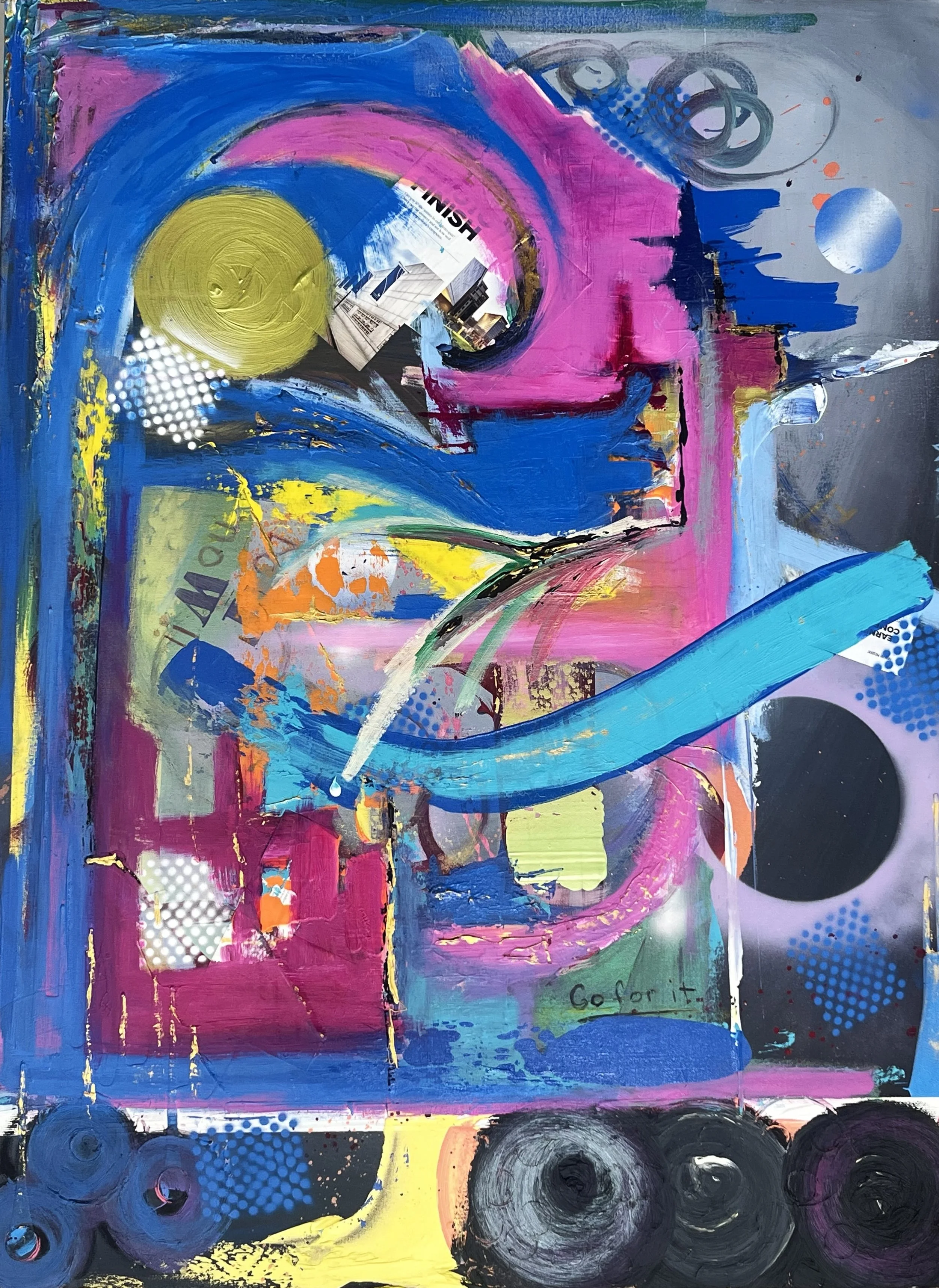 “SEARCHING FOR PURPOSE”, 2023 BY JOHN
WESLEY
36 IN X 48 IN, ACRYLIC, OIL, SPRAY PAINT AND
MIXED MEDIA ON CANVAS
AVAILABLE FOR PURCHASE: $295
-
LOCATION: LAWRENCEVILLE, GEORGIA (USA)
HTTPS://ARTBYJOHNWESLEY.SQUARESPACE.COM/