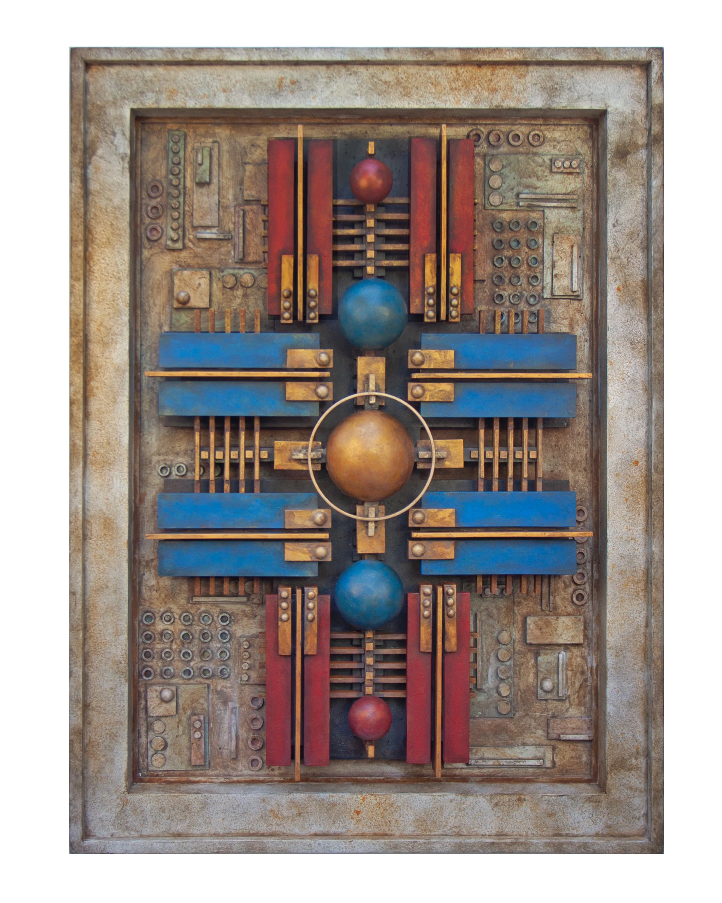 Robert Obier - Baton Rouge, Louisiana - “Solar Rust” 
Mixed Media on Wood
34.5 × 46 in