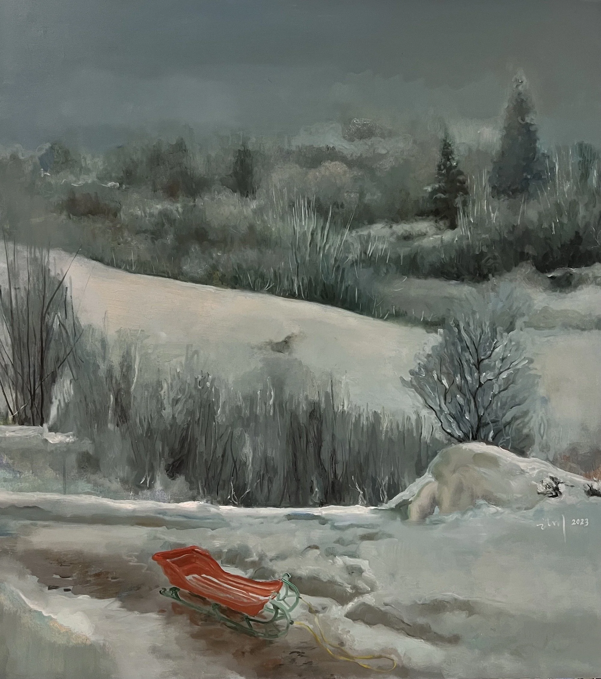 “THE RED SLEIGH”, 2023 BY ZHAO JINGLU
STUDIO
40 IN X 36 IN. ACRYLIC/OIL ON CANVAS.
-
LOCATION: SASKATOON
HTTP://FACEBOOK.COM/ZHAOJINGLUSTUDIO