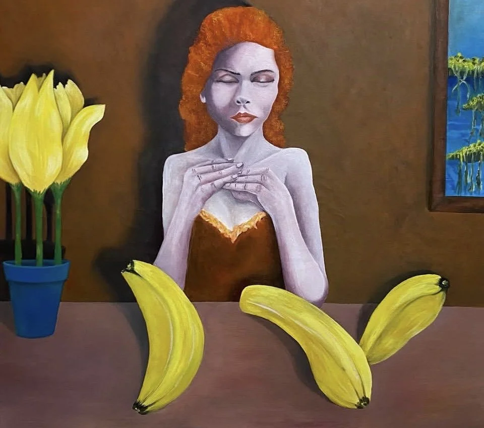 “STILL LIFE WITH FIGURE I (LOOK CLOSER)”,
2023 BY BERNADINE ANNING
OIL ON CANVAS
AVAILABLE FOR PURCHASE: $2500 AUD
-
LOCATION: AUSTRALIA
HTTPS://BLUETHUMB.COM.AU/GOOGIE-ANN
ART/BIO
