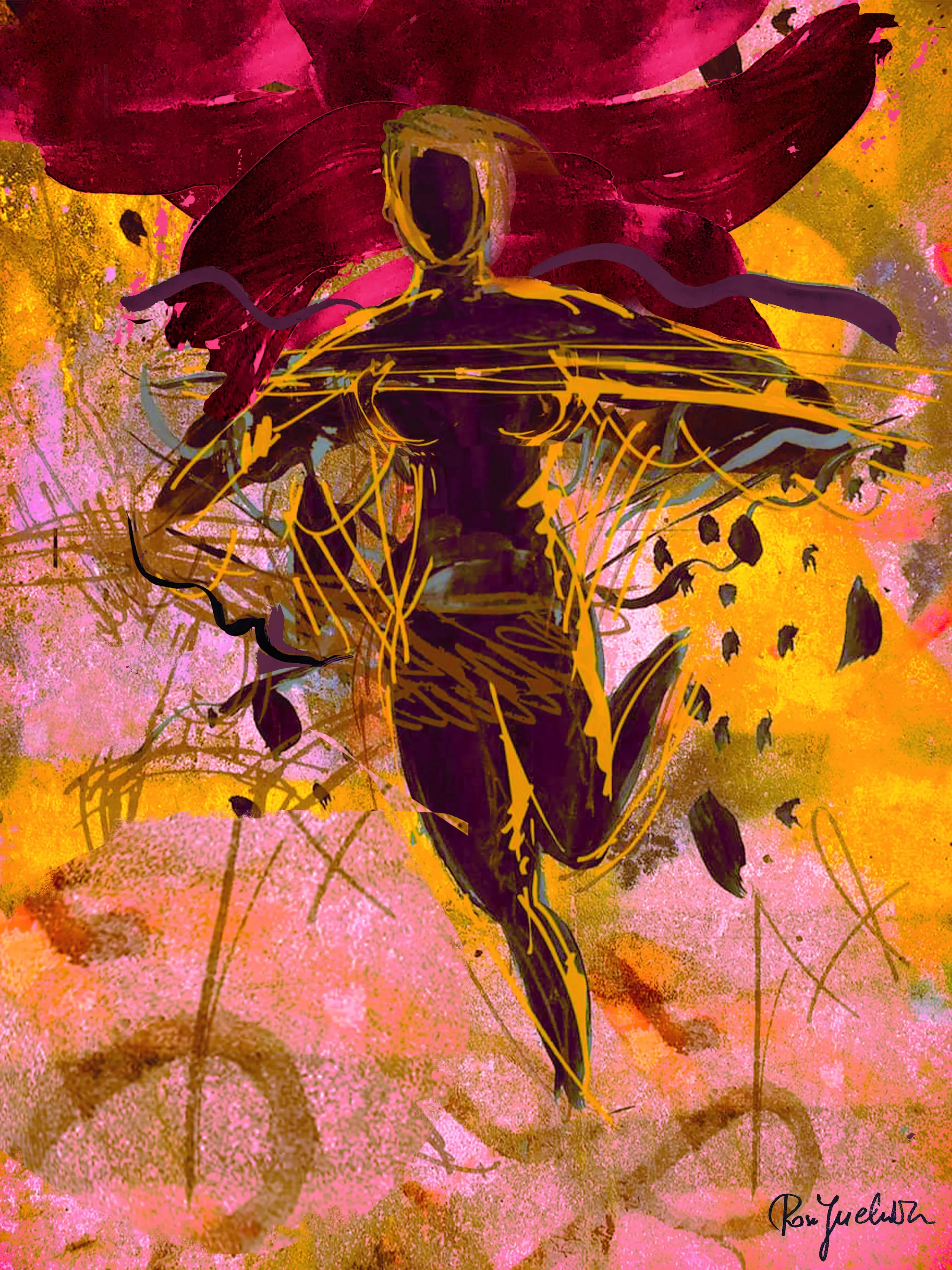 Rosa Juchniewicz - Cologne, Germany - 

"Woman in Motion," 2026
Mixed Media
40 x 54 cm