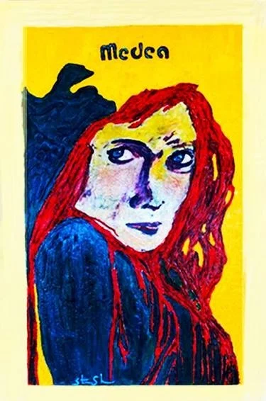 Steve Shear - 
Pennsylvania.

"Medea (Gloil Technique)" 
Oil on Glue
32 x 48 in