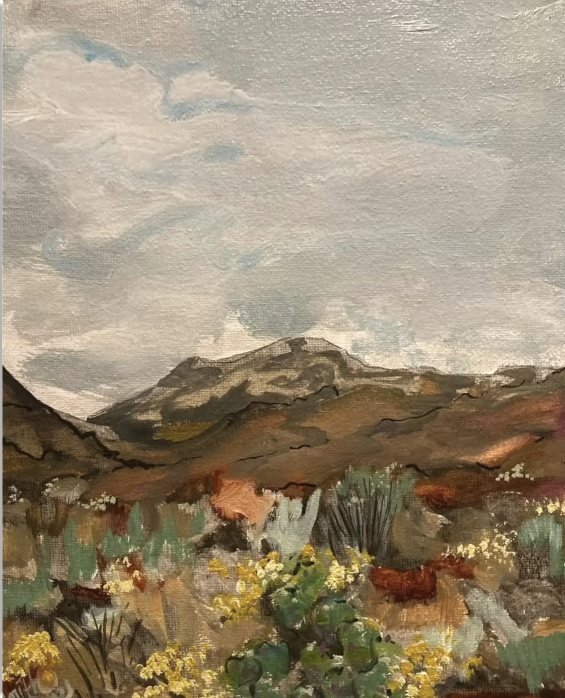 "Madrone Hill #2" 31 cm x 20 cm, oil on canvas