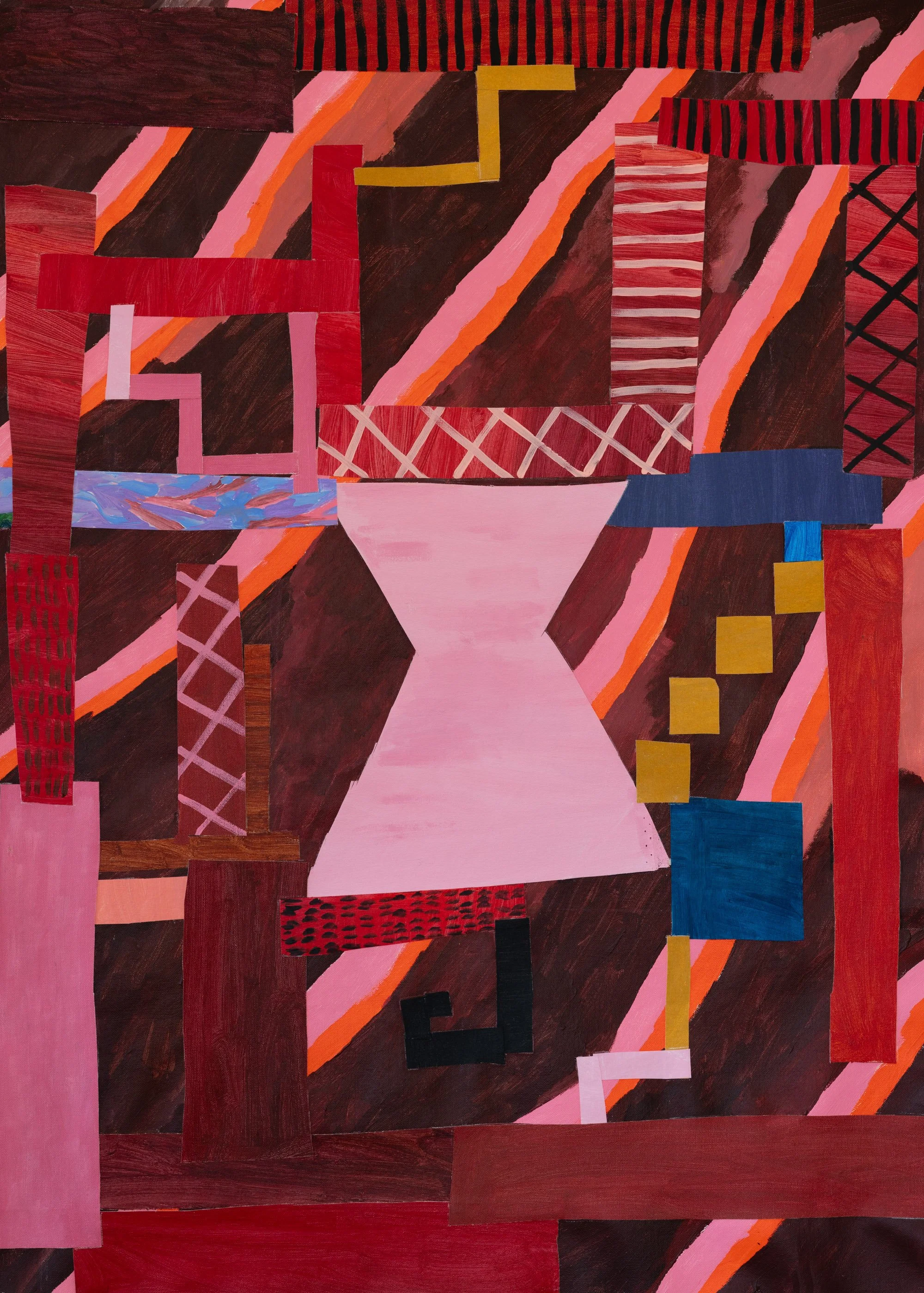 Nicole Agee -
California.
"Sound Pollen" 
Acrylic/collage/canvas
36 x 48 in