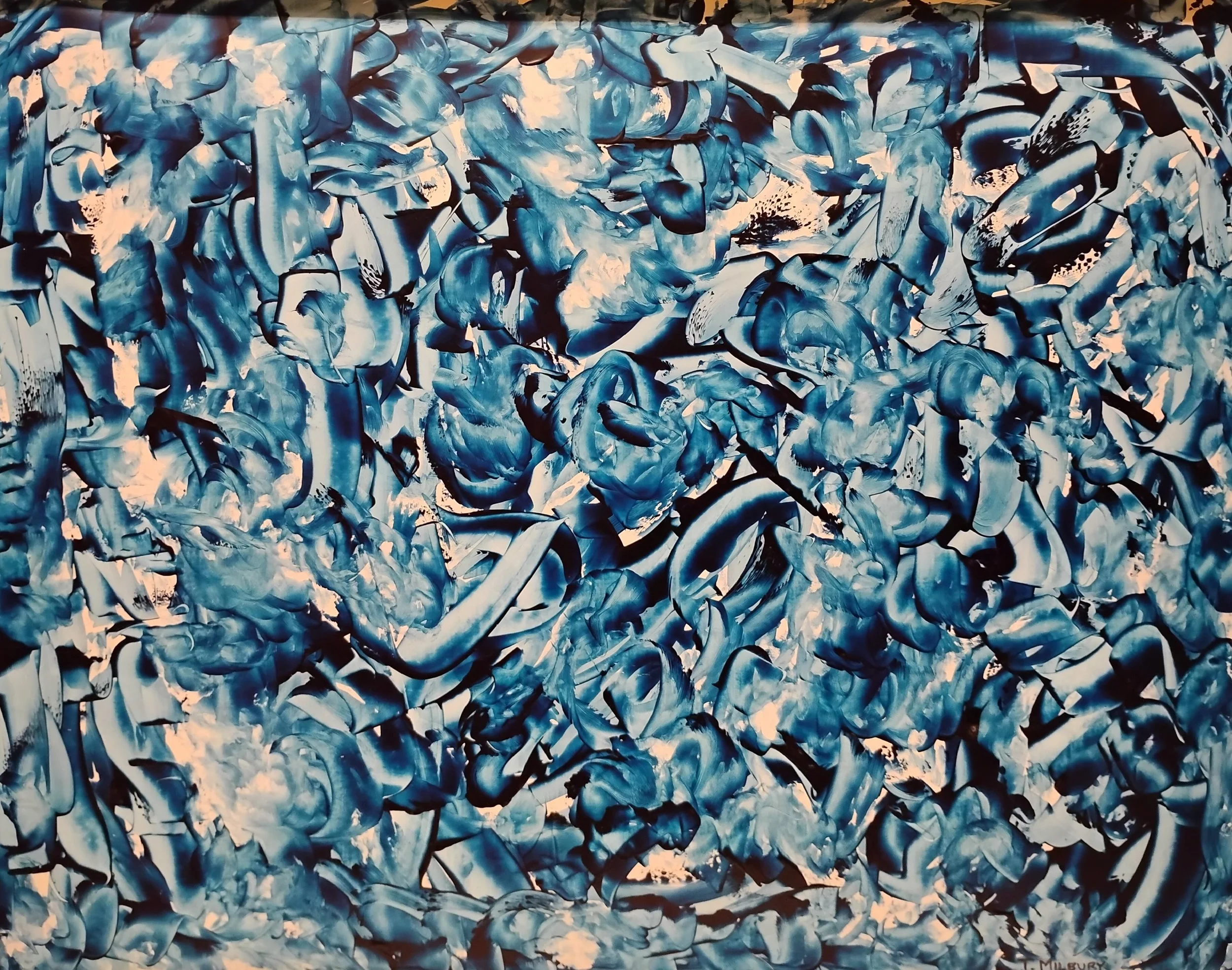 Thomas Milbury - New City, New York - “Tempest” 
Acrylic on plastic with wood backing board
30 × 24 in