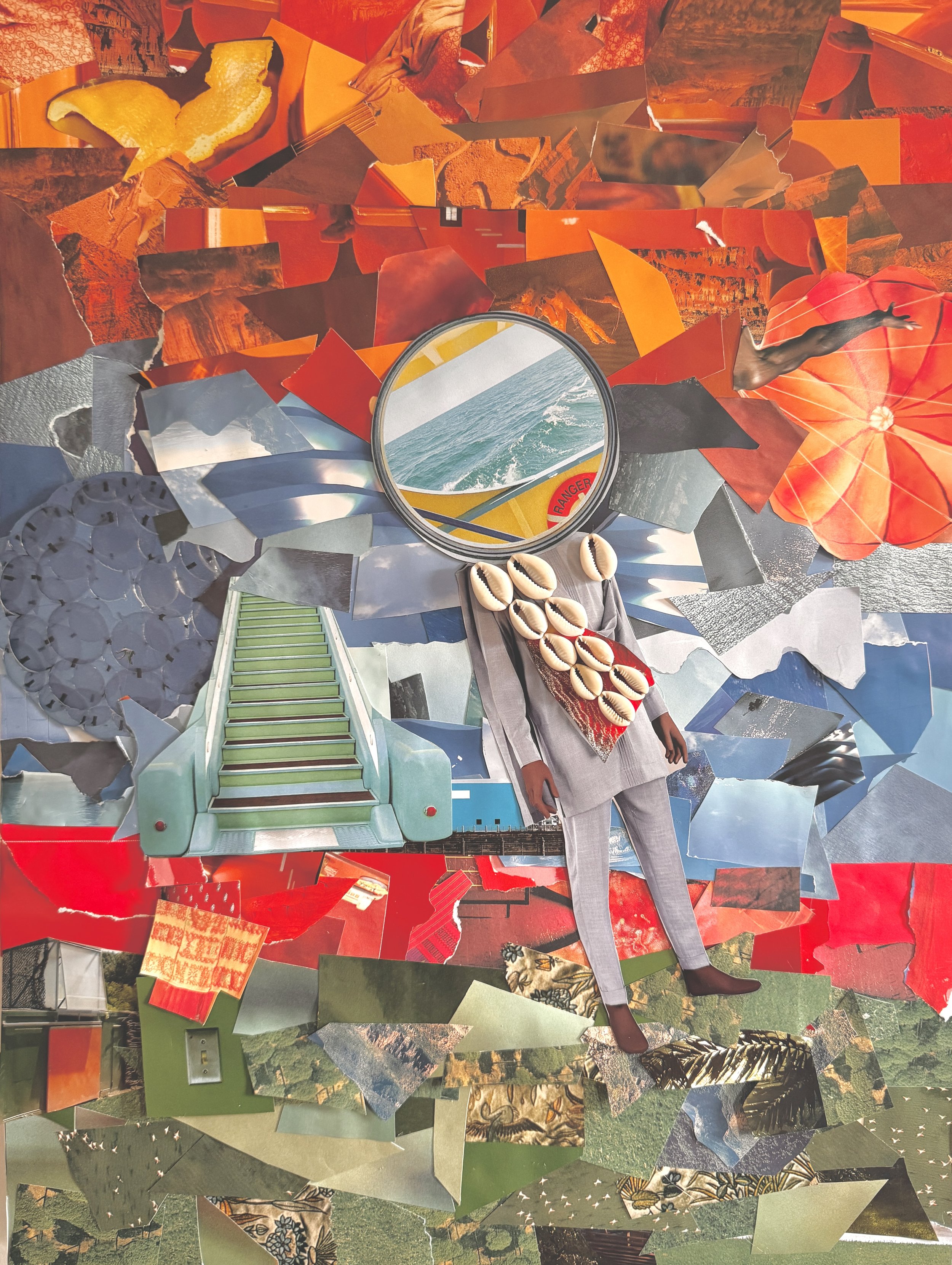 Kyra Clemons
Brooklyn, New York

“Contrast Dreamscape,” 2025
3D Collage, Mixed media on Wooden Canvas with Resin Finish
18 x 24 in

