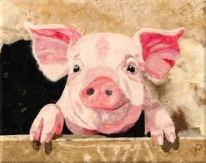 Virginia Primozic - 

Gallup, New Mexico. "Potential Spam" 
Paper on canvas
10 x 8 in