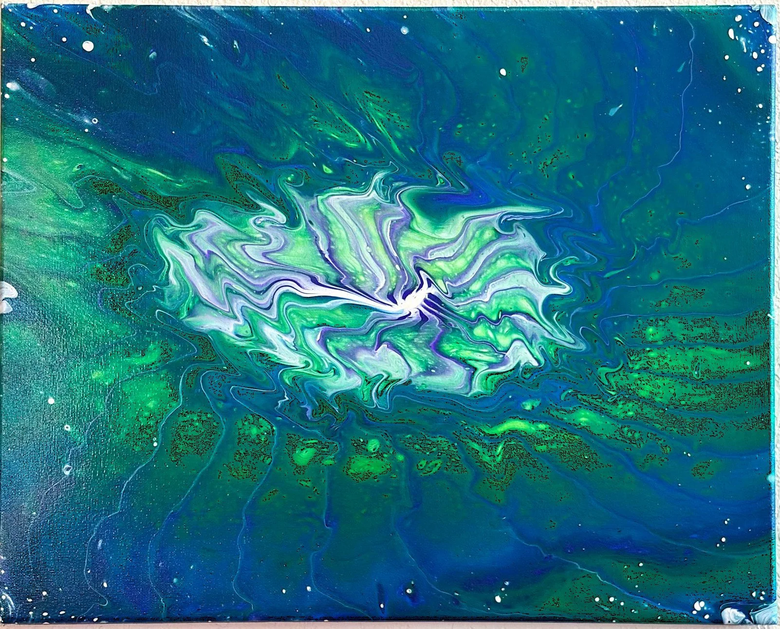 Arpita Maheshwary - Sugar Land, Texas - “Emerald Nebula” 
Acrylic painting on canvas
20 × 16 in