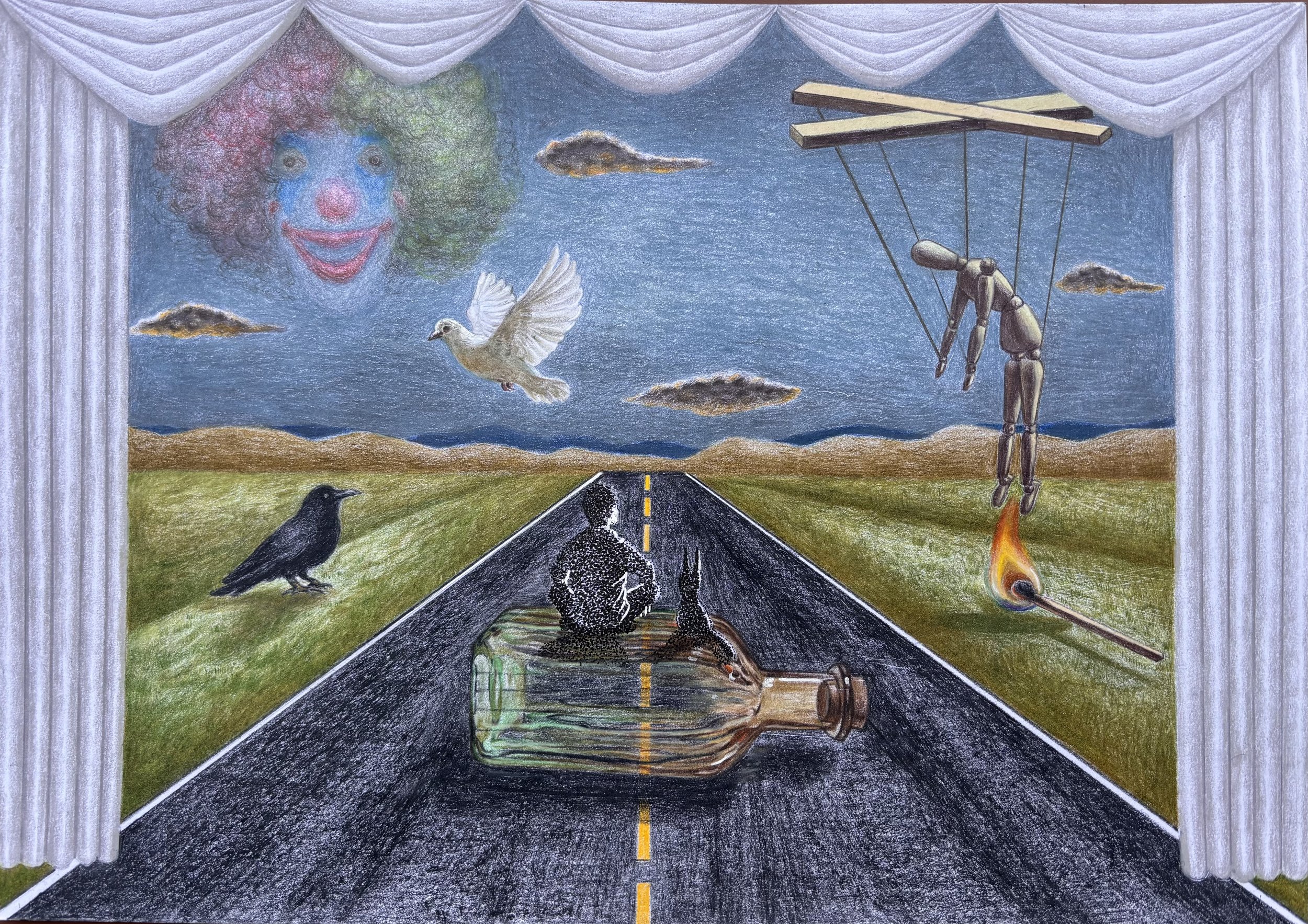 “AFAR4”, 2025 BY ZHE YANG
OIL-BASED COLORED PENCILS 
-
LOCATION: CHINA