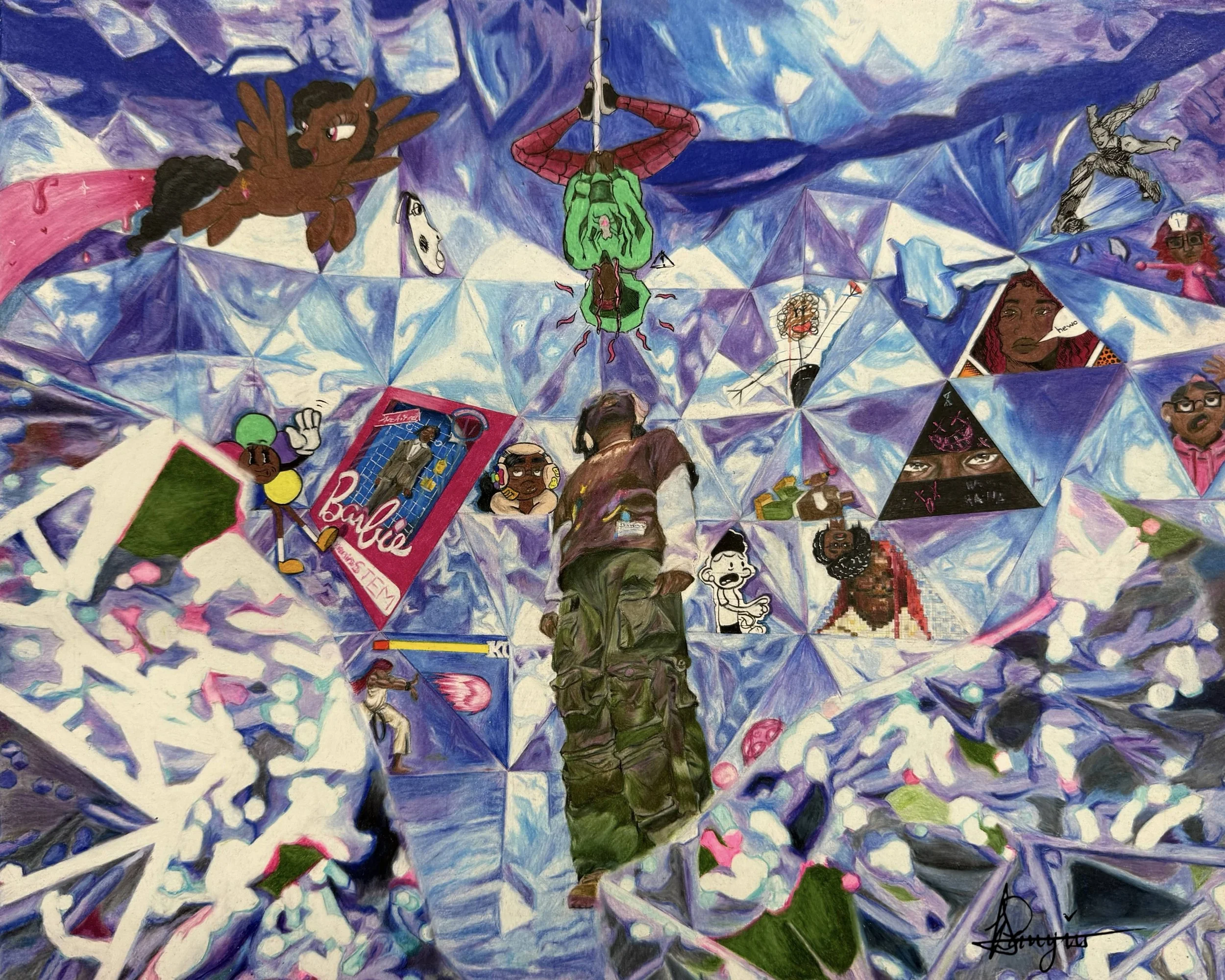 Kanyin Tokan-Lawal

"Multiverse" 
Mixed media
17 x 14 in