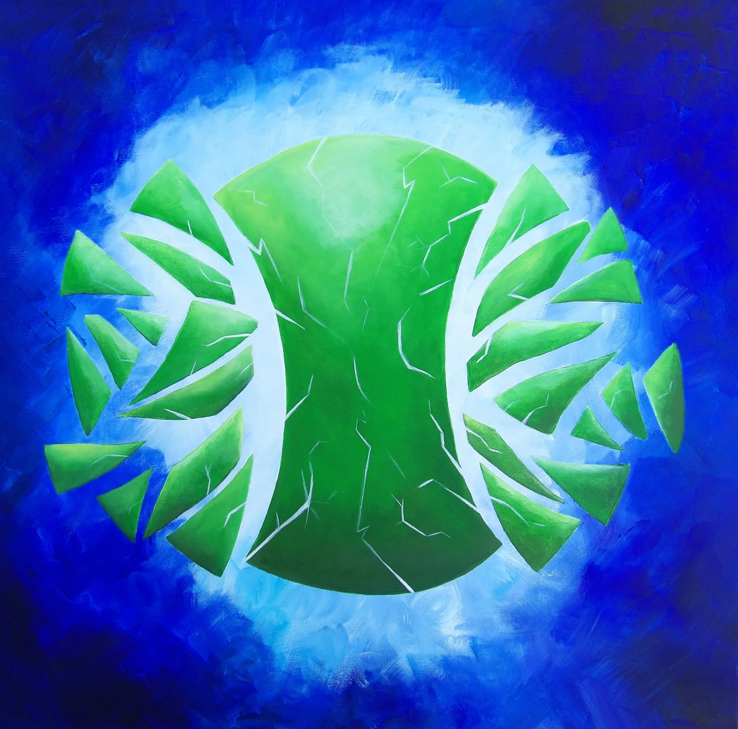 Jennifer Hannigan-Green - Benton Harbor, Michigan - "Breaking into Pieces” 
Acrylic on Canvas
24 × 24 in
