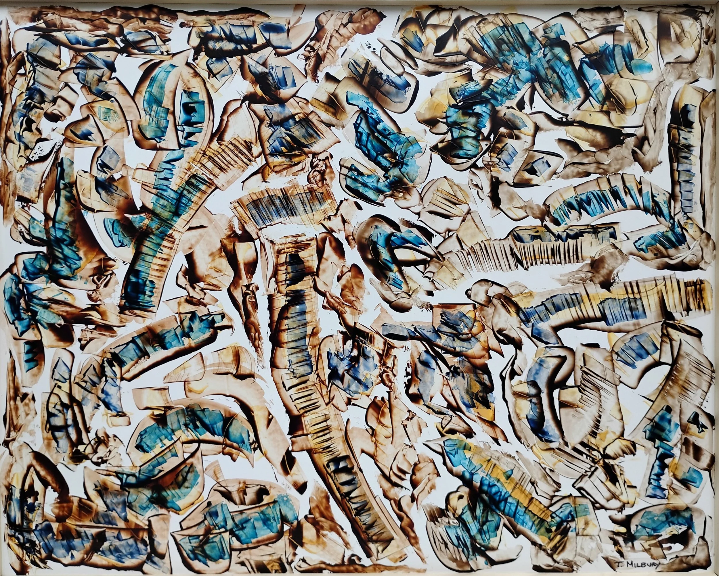 Thomas Milbury - New City, New York - “Bookworm” 
Acrylic on plastic with wood backing board
30 × 24 in