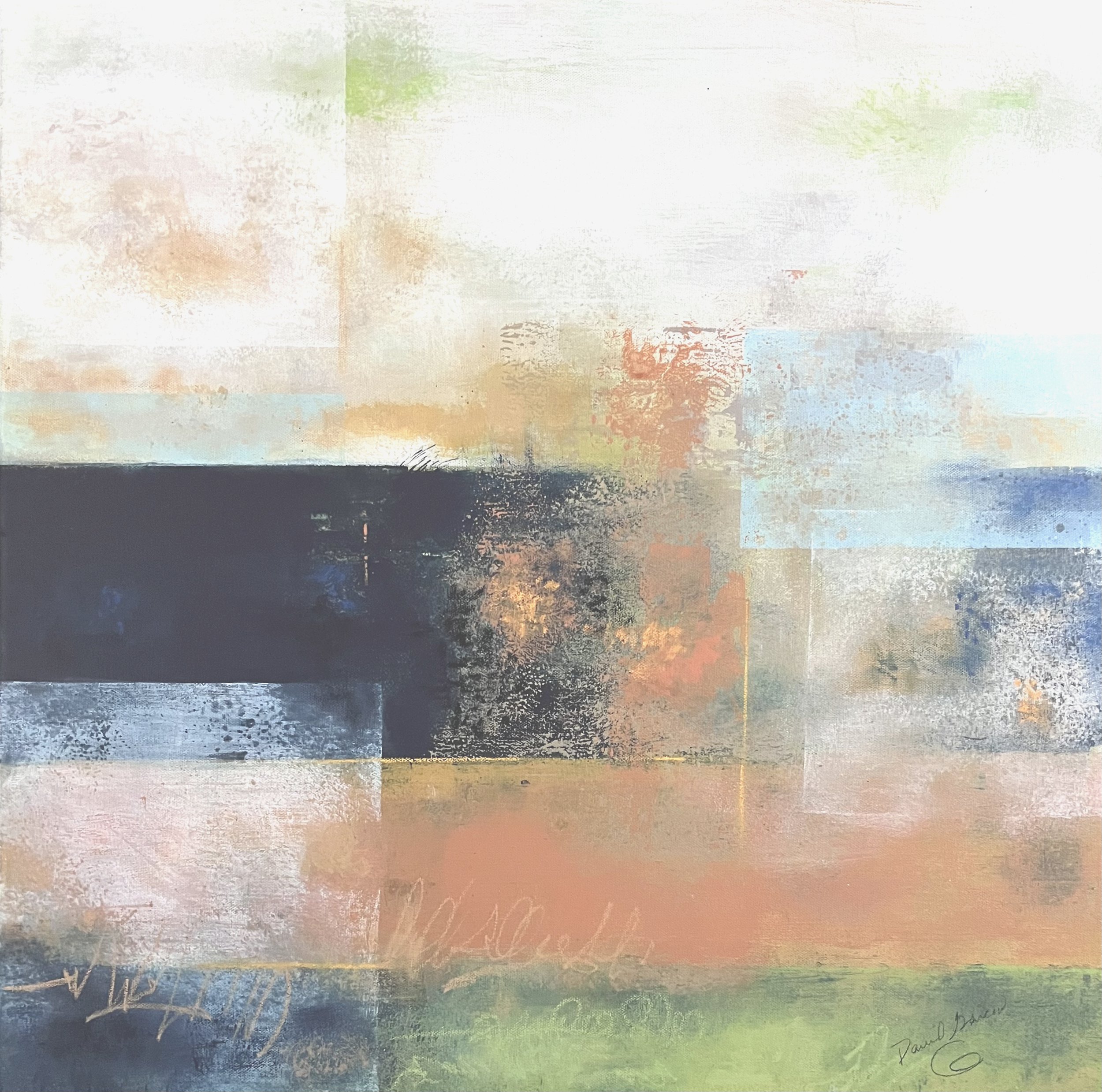 David Garcia (2nd Place) - Fanwood, New Jersey - "The Light Breaks Through" 
Acrylic/Oil Pastels on canvas
24 x 24 in