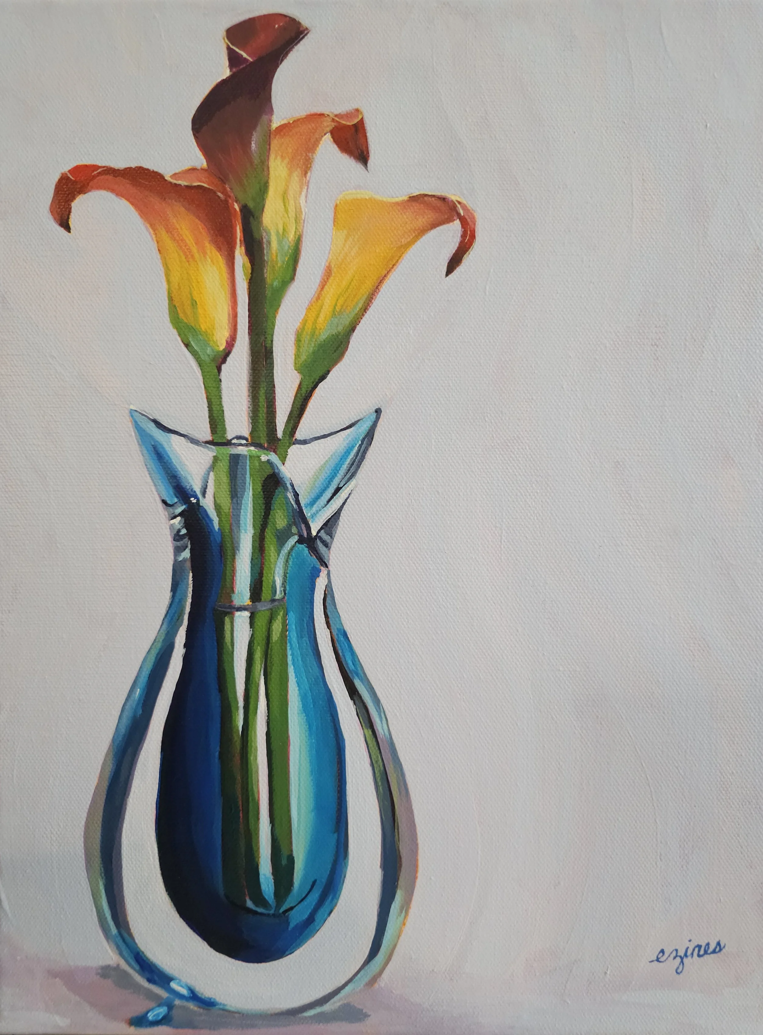 "The Vase" 11 in x 14 in, acrylic on stretched canvas