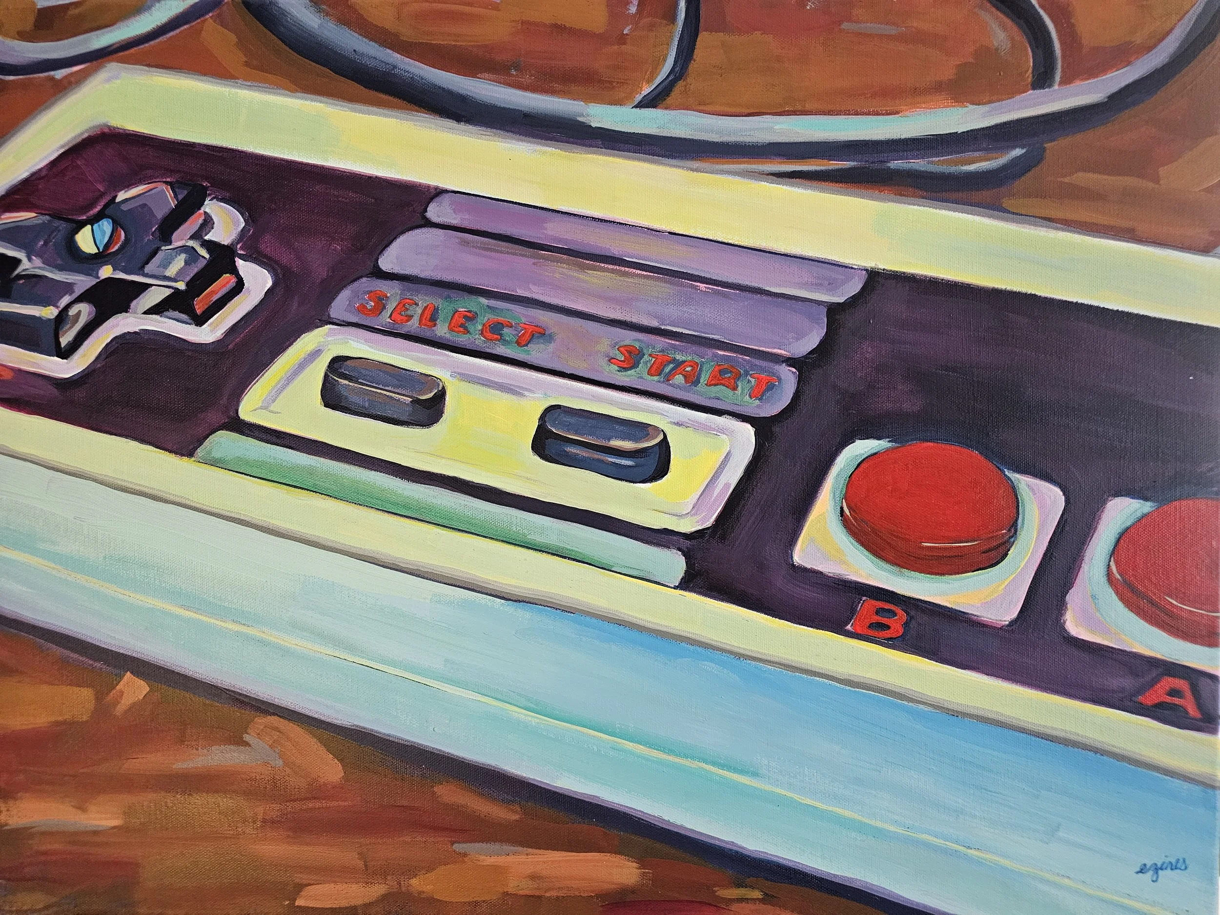 Erin Zines
Westminster, Colorado
"80s Classic," 2024
Acrylic, wrapped canvas
14 X 24 in