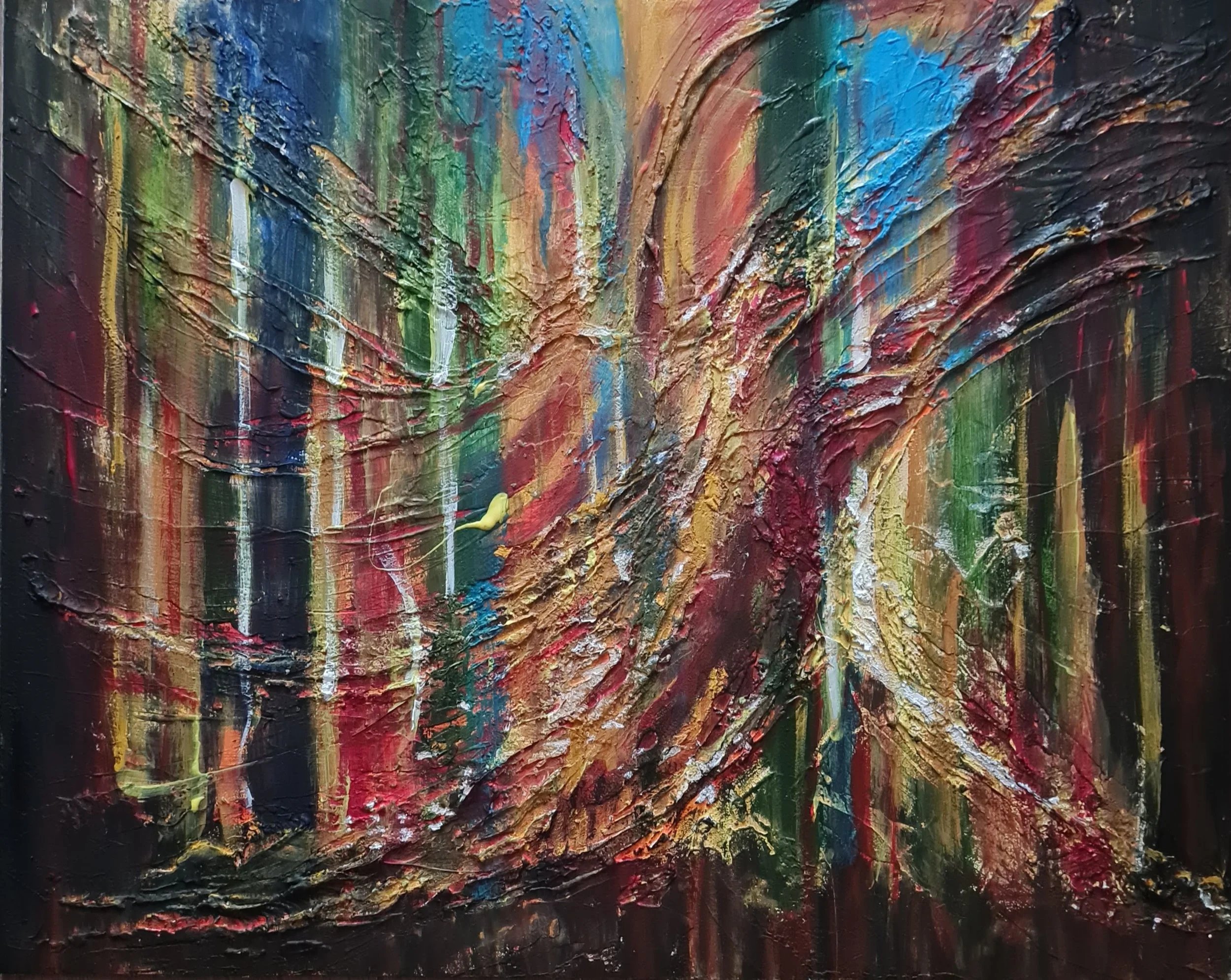 “MYSTERIOUS FOREST.”, 2025 BY VALENTINA
RITOROVA
40 CM X 50 CM, ACRYLIC, AND TEXTURE
PASTE ON CANVAS
AVAILABLE FOR PURCHASE: $450
-
LOCATION: RIGA, LATVIA
HTTPS://VALENTINA
RITOROVA.ARTMAJEUR.COM/EN/ARTWORKS?ISHOME=1&HOMENOTFOUND=1
