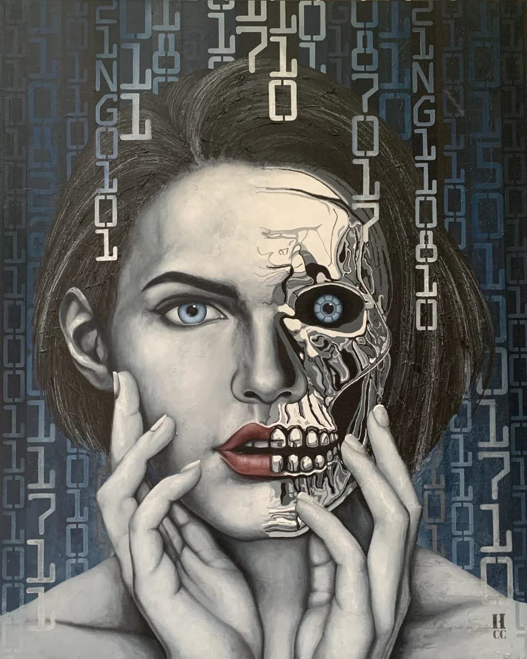 Henco Strydom - 
South Africa.
"Matrix - Human vs Machine" 
Mixed medium on canvas
150 x 186 cm