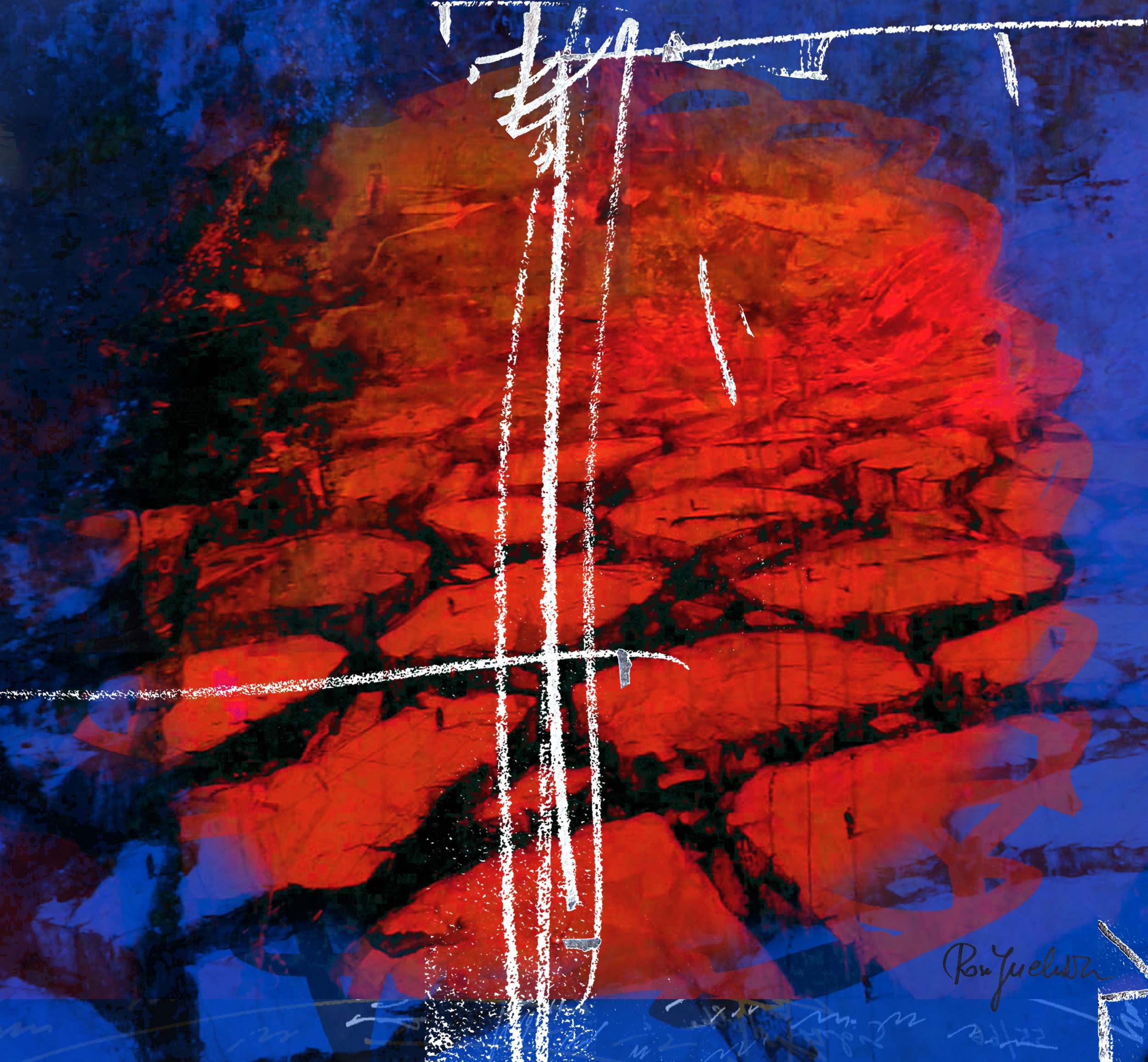 Rosa Juchniewicz - 
Poland.

"The Weight of Time" 
Mixed media / digital
50 x 46 cm