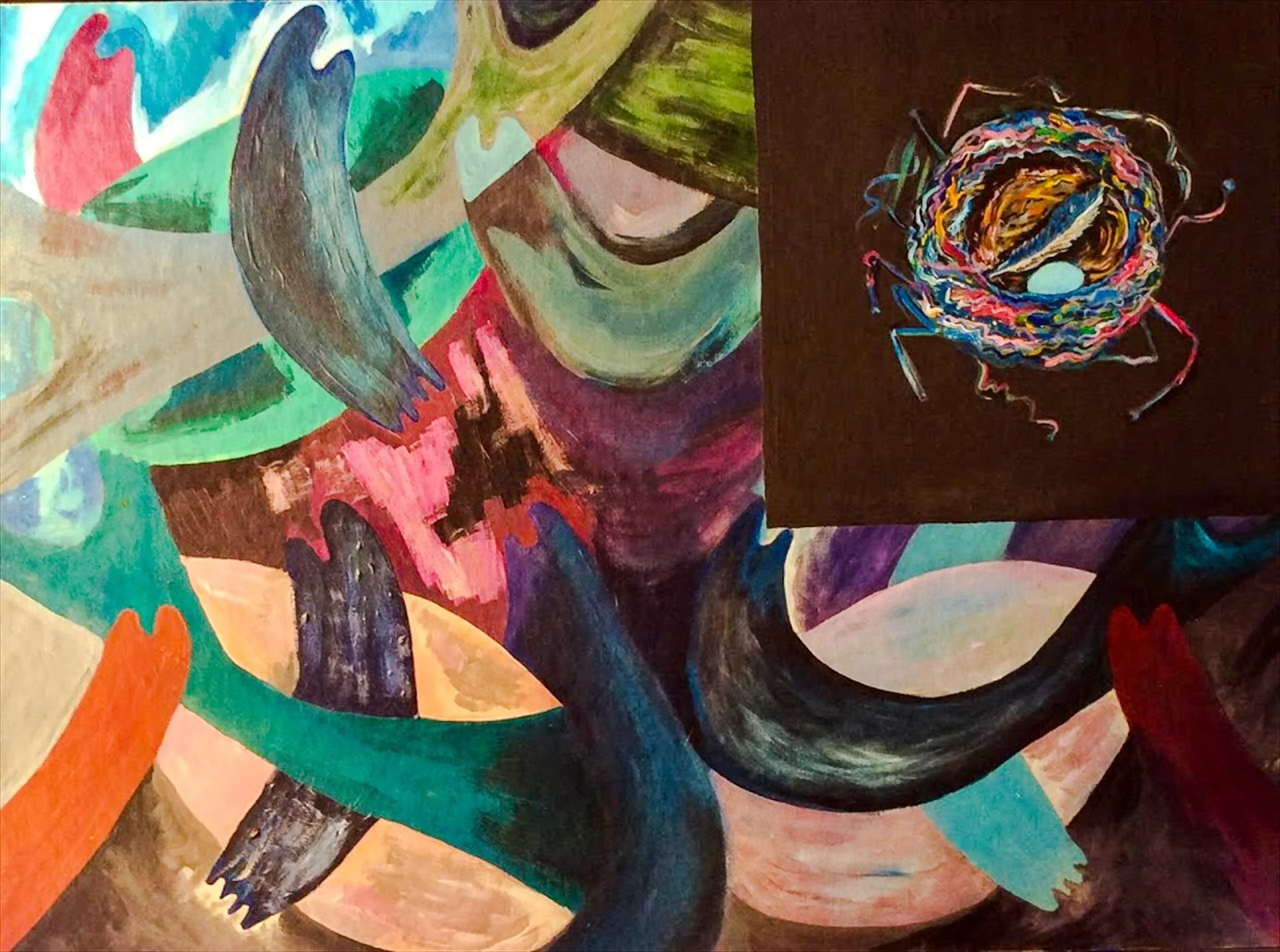 Mariann Leahy - Arizona - “Extrapolated Nest” 
Acrylic
18 × 24 in