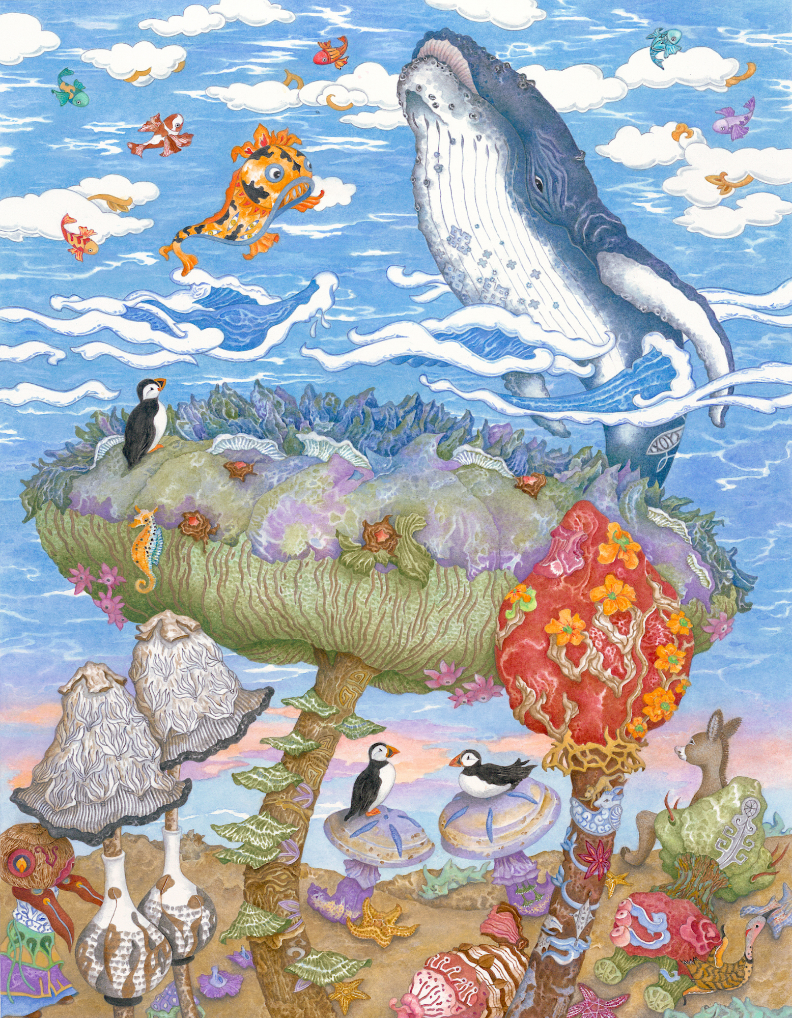 Rosemary Morrissey - 

Chicago, Illinois. 
"Coming Up For Air" 
Watercolor
11.25 x 14.5 in