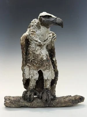 Peggy Albers - 

Decatur, Georgia. 
"White-Back Vulture" 
Clay
6 x 13 in