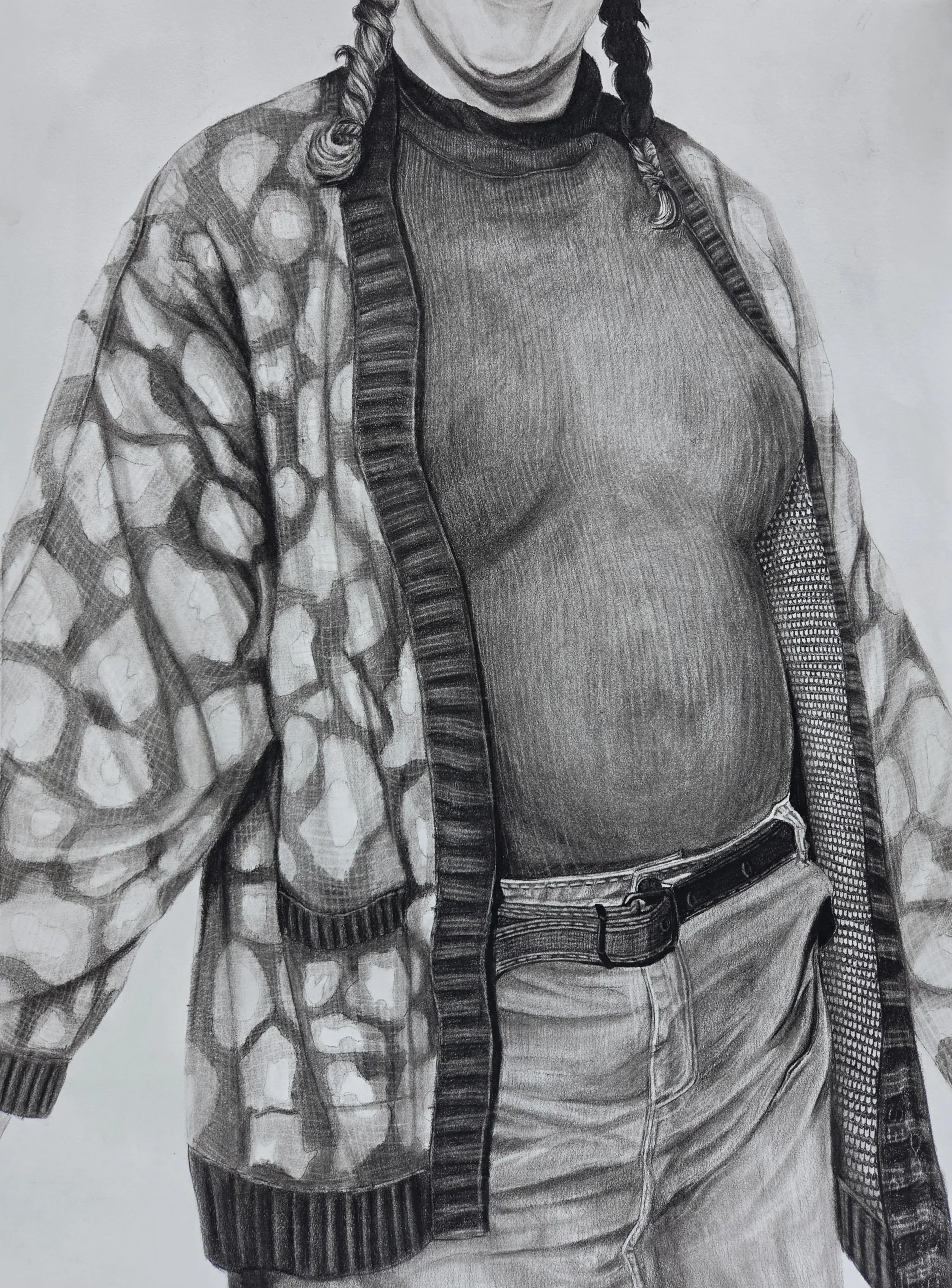 Logan Jancerak - 
Denville, New Jersey. 
“Euphoria 3”
Charcoal on Paper
22 x 30 in
