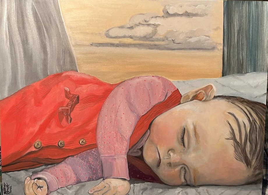  "Zinnia Sleeps" 51 cm x 76 cm, oil on canvas board