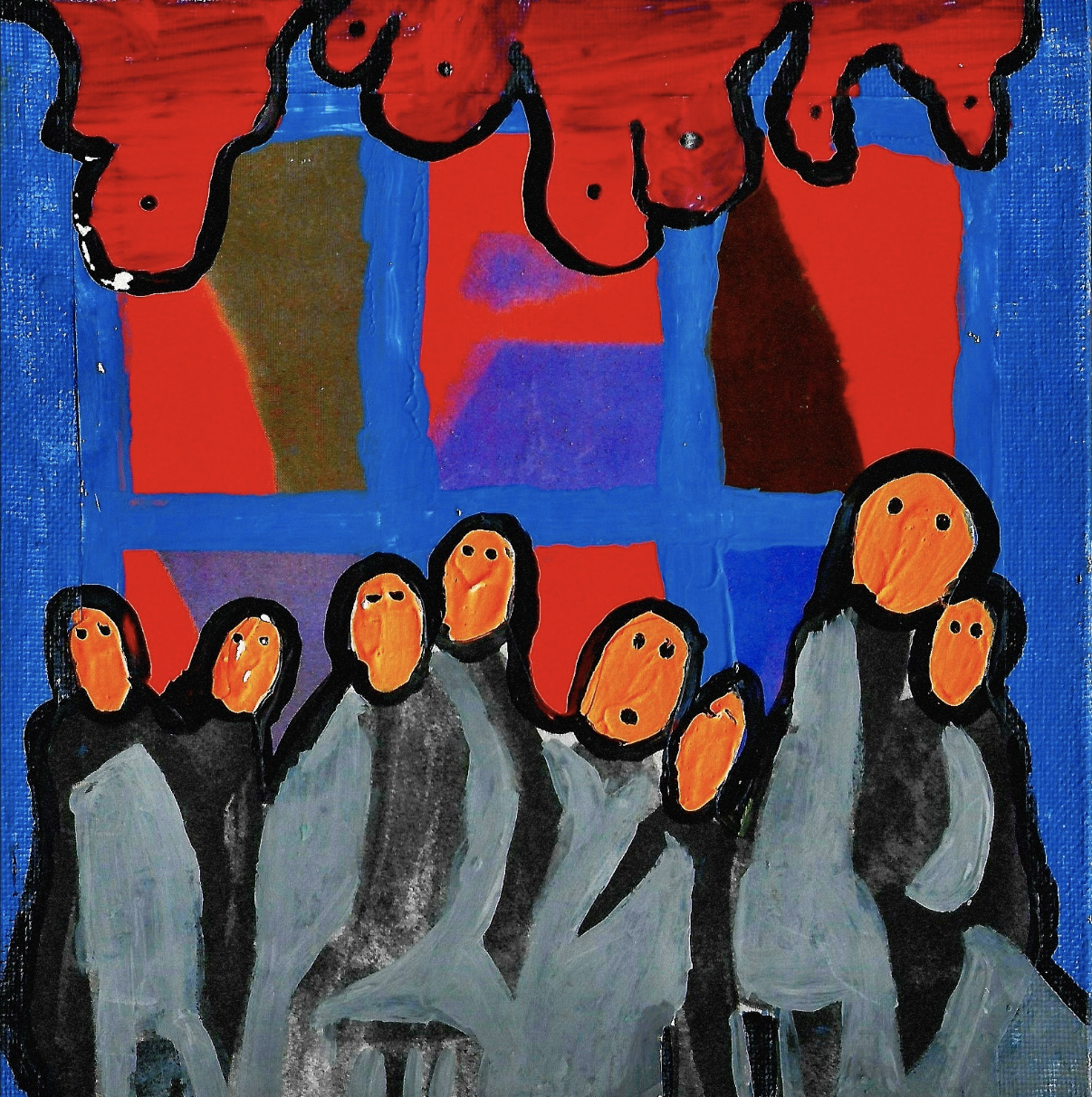 Lizzy Allen

"Spectators" 
Mixed Media Collage
8 x 8 in