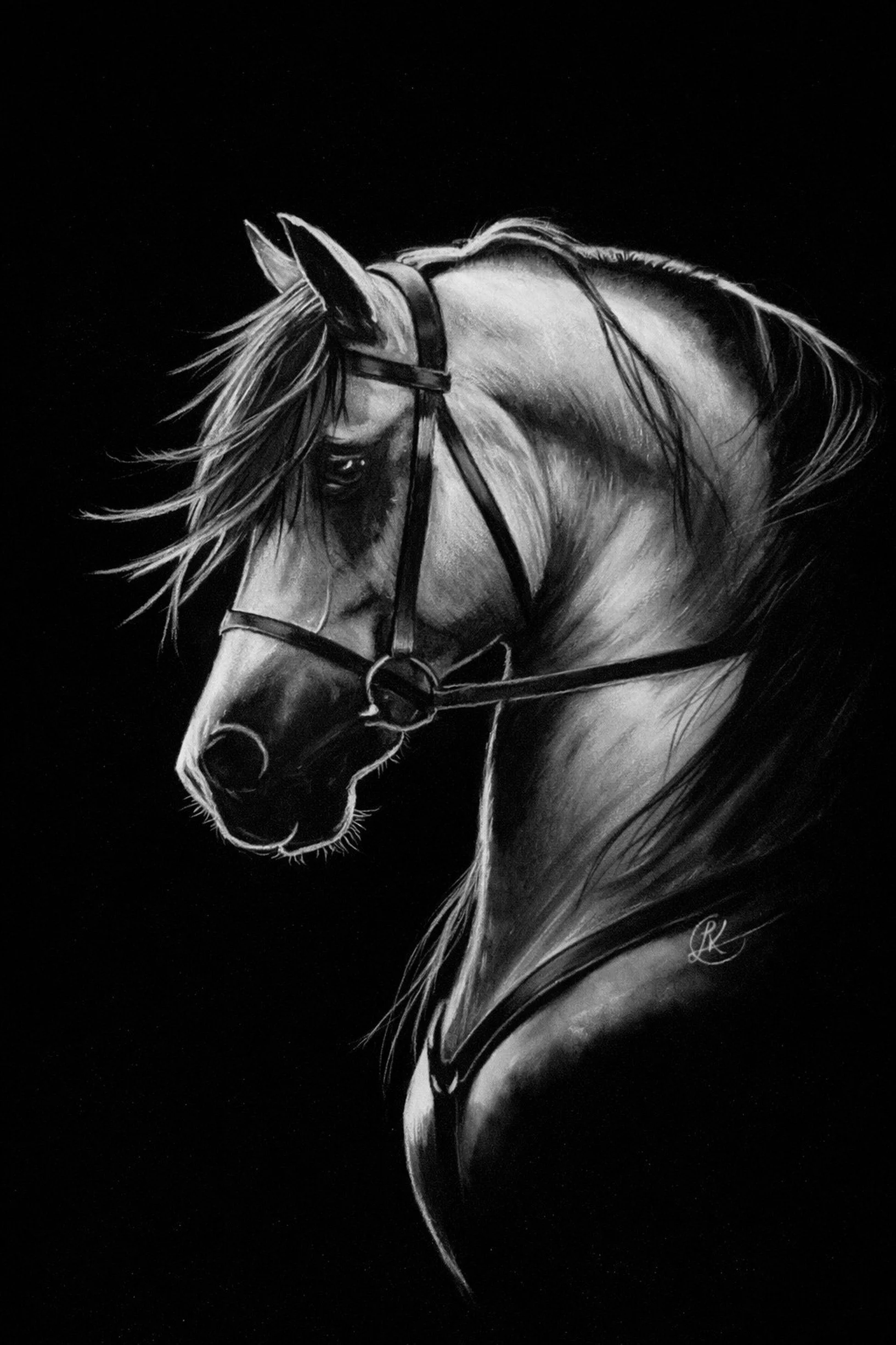 "Stillpoint," 8 x 12.5 in, Pastels