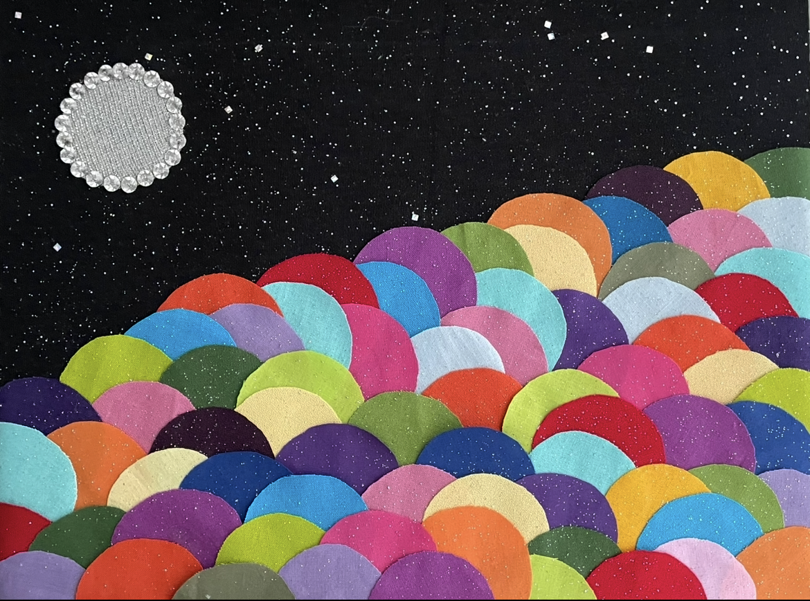 Joelle Bilisari - Louisville, Kentucky - 
"Evening Moon” 
Textile
9 x 12 in
$290