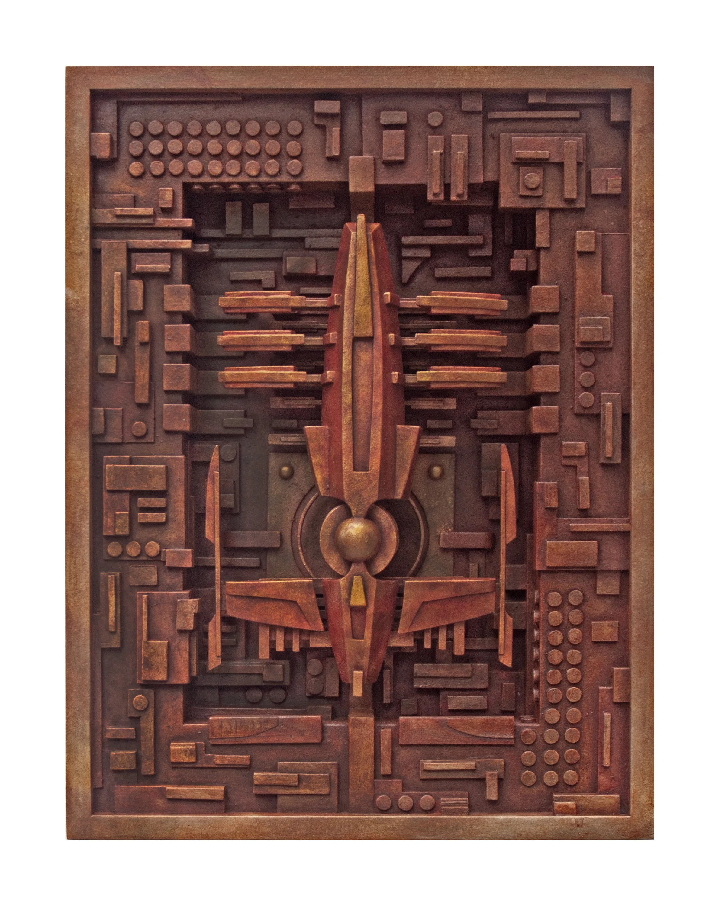 Robert Obier - Baton Rouge, Louisiana - “Astral Relic - Iteration #1” 
Mixed Media on Wood
18 × 24 in
