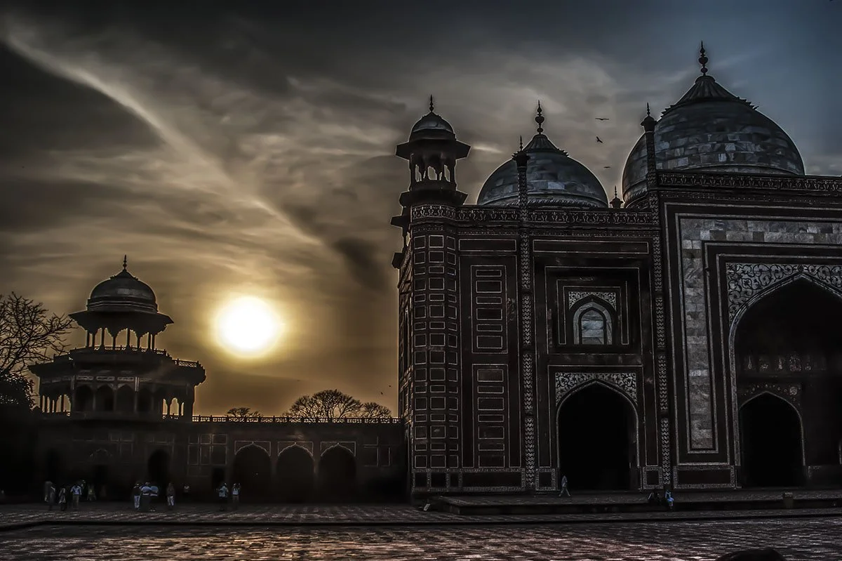 “Sunset near the Taj Mahal” 19 in x 13 in, photography