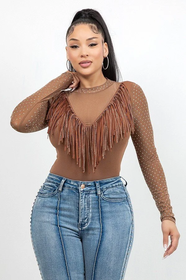 Cataleya Solid-neon Sheer Mesh Tassel Fringe Top - Cafe 3.jpg