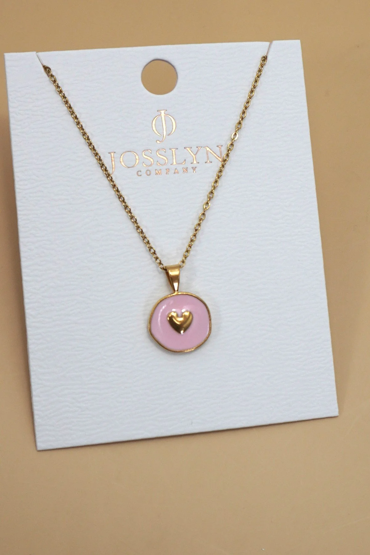 Heart Pink - 18k Stainless Steel Tarnish Free Cross Necklace.jpg