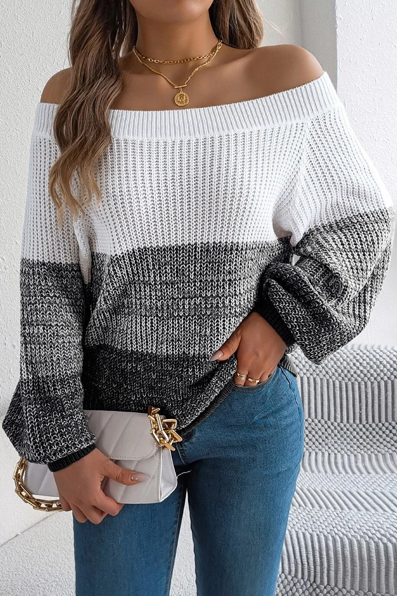 Julieta off the Showlder Knit Sweater - Black 1.jpg