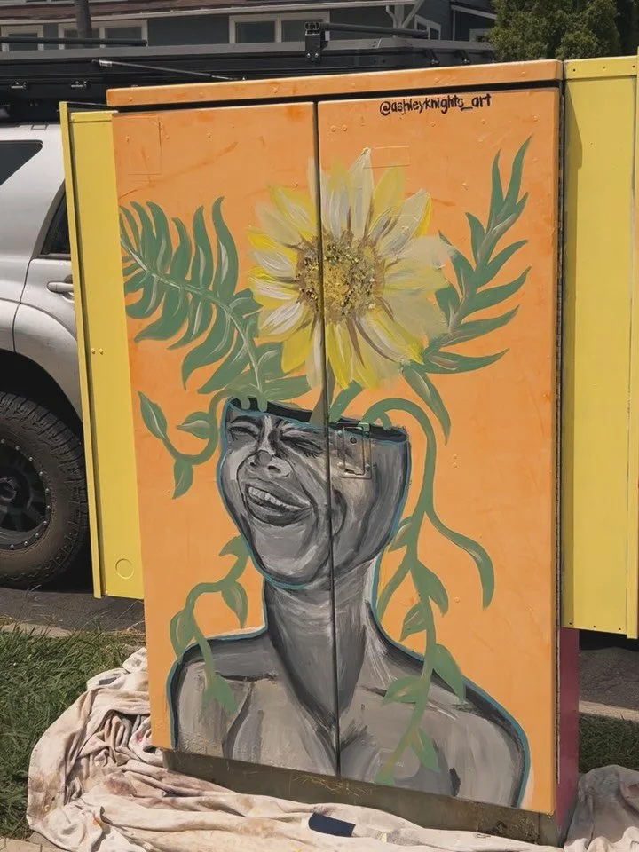 A huge THANK YOU to @ashleyknights_art who turned this ordinary powerbox into such a bright and joyful creation. 💕 Such a perfect addition to our perfect little neighborhood.

Here&rsquo;s to more color, more creativity, and a whole lot more love. ?