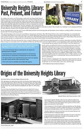 Past, Present, and Future of the UH Branch San Diego Public Library