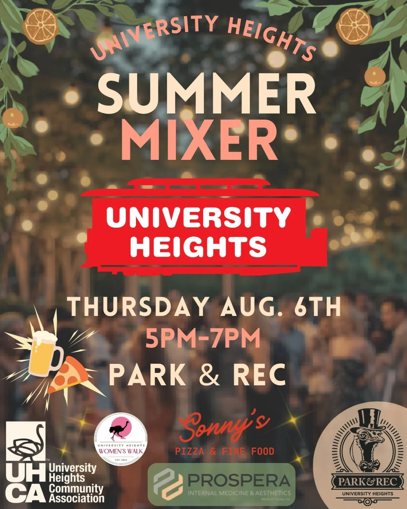 Mark your calendar for the University Heights Summer Mixer! 

Come celebrate summer with friends and neighbors at our Summer Mixer, co-hosted by UHCA and the @universityheightswomenswalk at @parkandrecsd! Please RSVP at our link in bio so that we hav