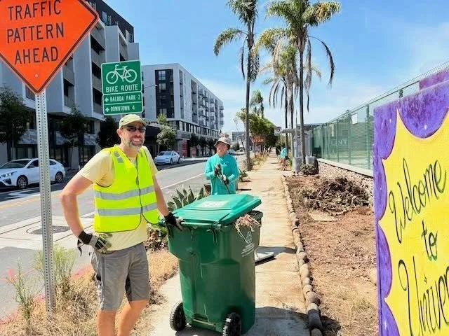 Thanks to all the volunteers who were able to join for our monthly native plant event yesterday. We planted 20 new narrow leaf milkweed plants (Asclepias fascicularis) and cleared the way for a new native garden bed. Three years into the project and 