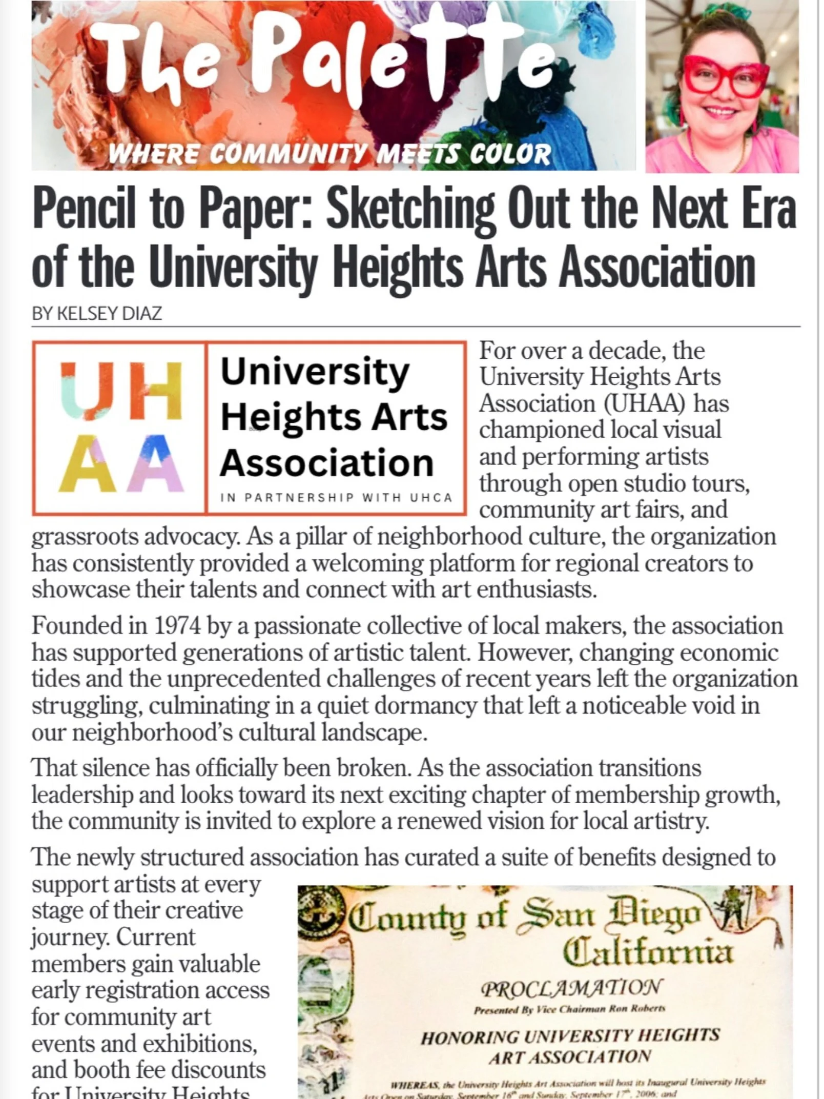 Big news for University Heights! After a quiet stretch, the @uh_arts_association is officially back - new leadership, a renewed vision, and a whole lineup of perks for local artists: early event access, booth discounts, a growing artist network, reso