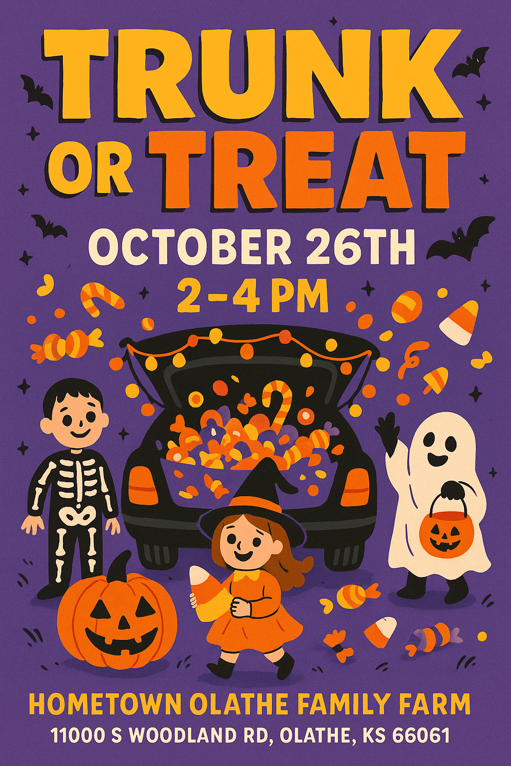 🎃👻 Trunk or Treat at Hometown Olathe Family Farm 👻🎃