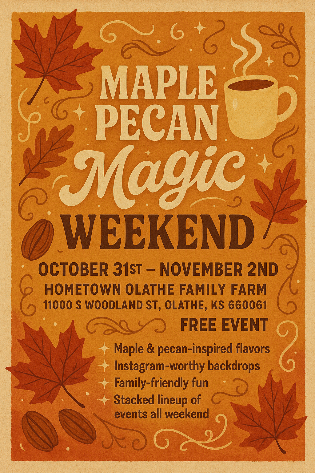 🍁 Maple Pecan Magic Weekend ✨