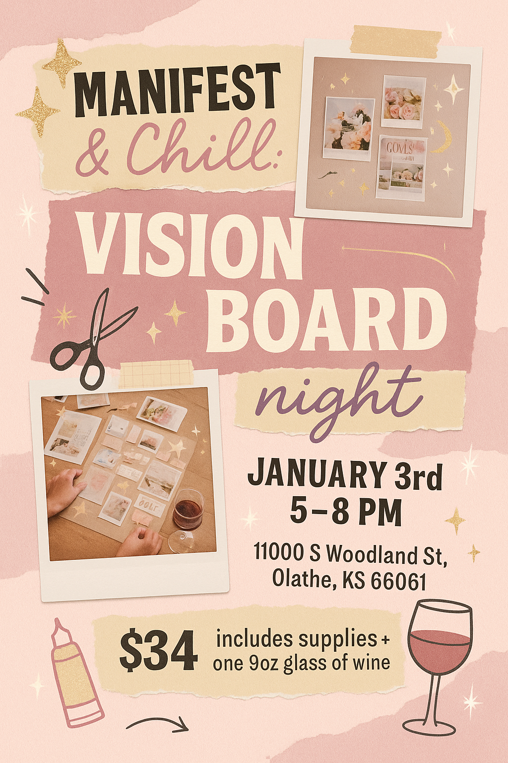 ✨ Manifest & Chill: Vision Board Night 📌