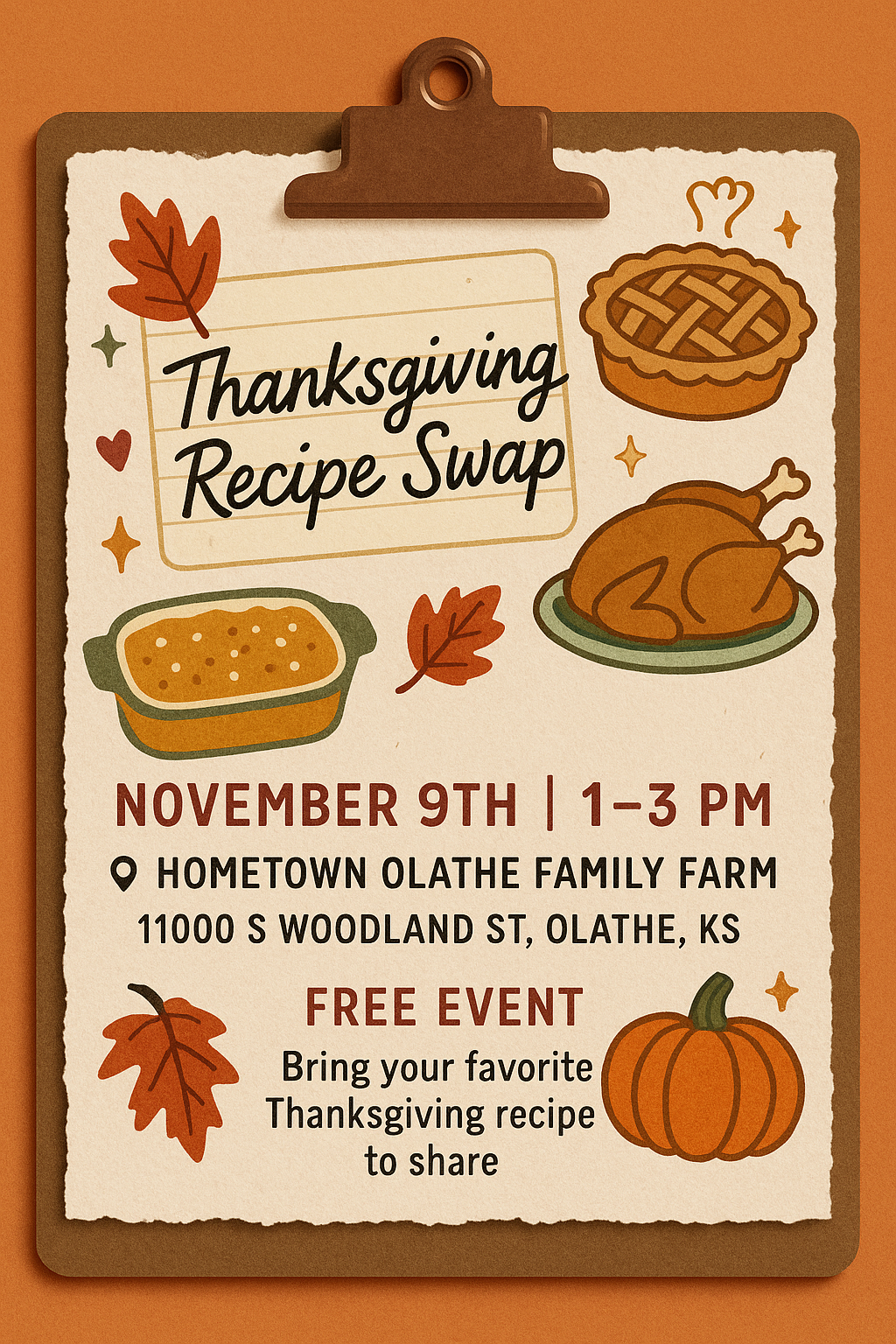 Thanksgiving Recipe Swap