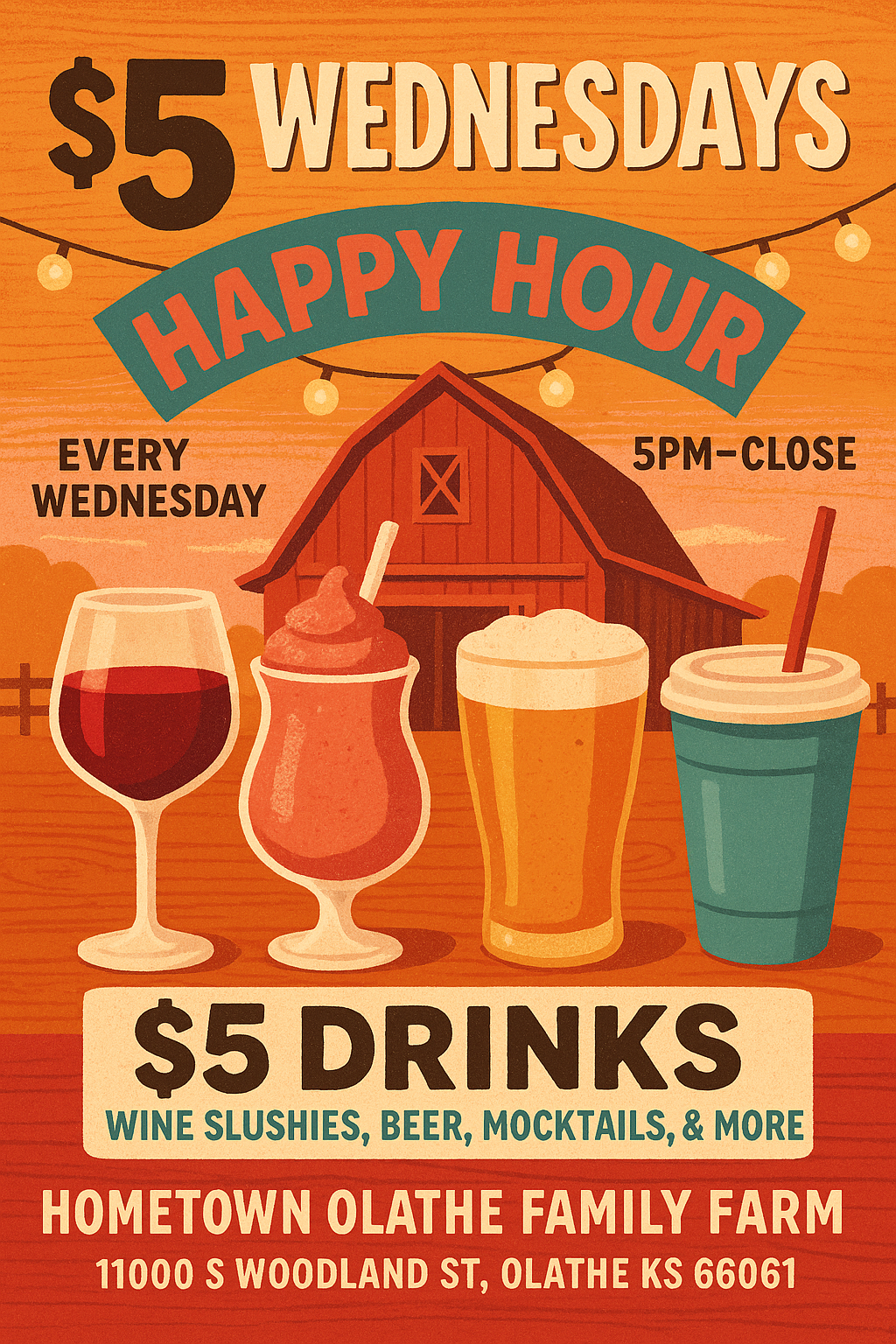 🍹✨ $5 Wednesdays Happy Hour at The H.O.F.F.