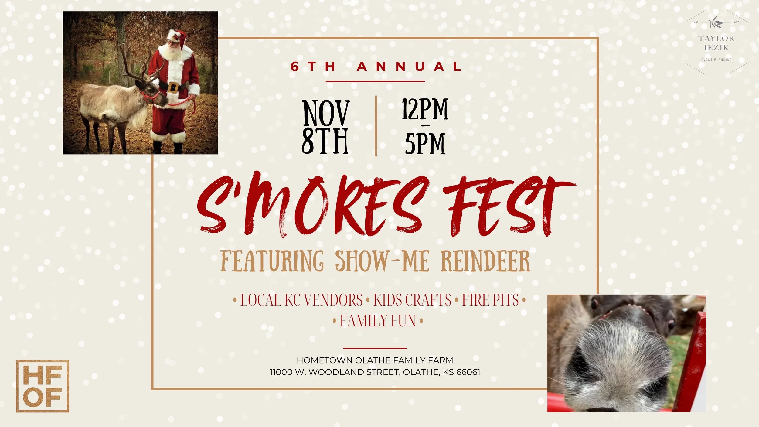 6th Annual S'Mores Fest Sip + Shop Featuring Show-Me Reindeer | November 8, 2025