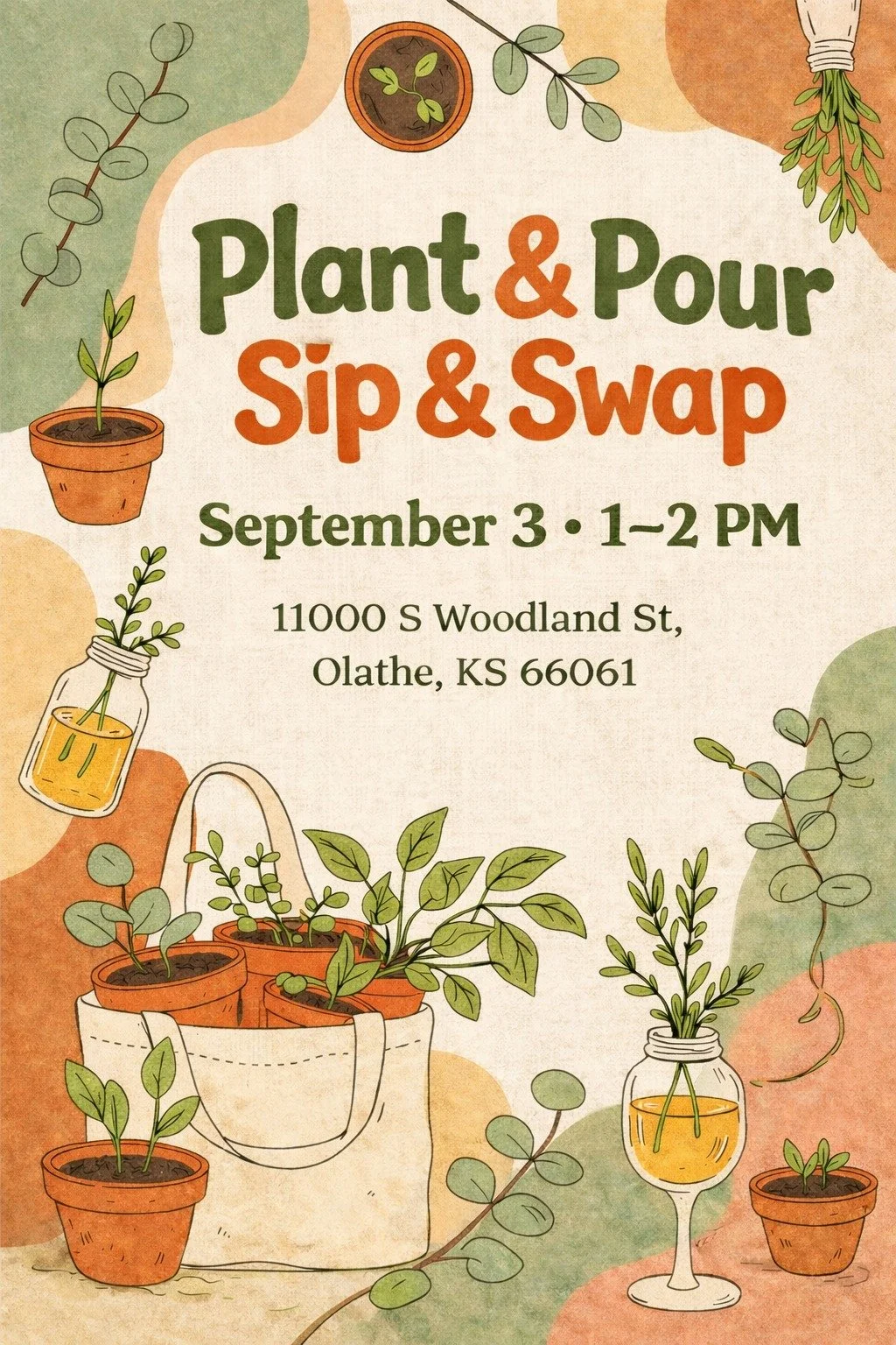 🌿🥂 Plant & Pour – Sip & Swap